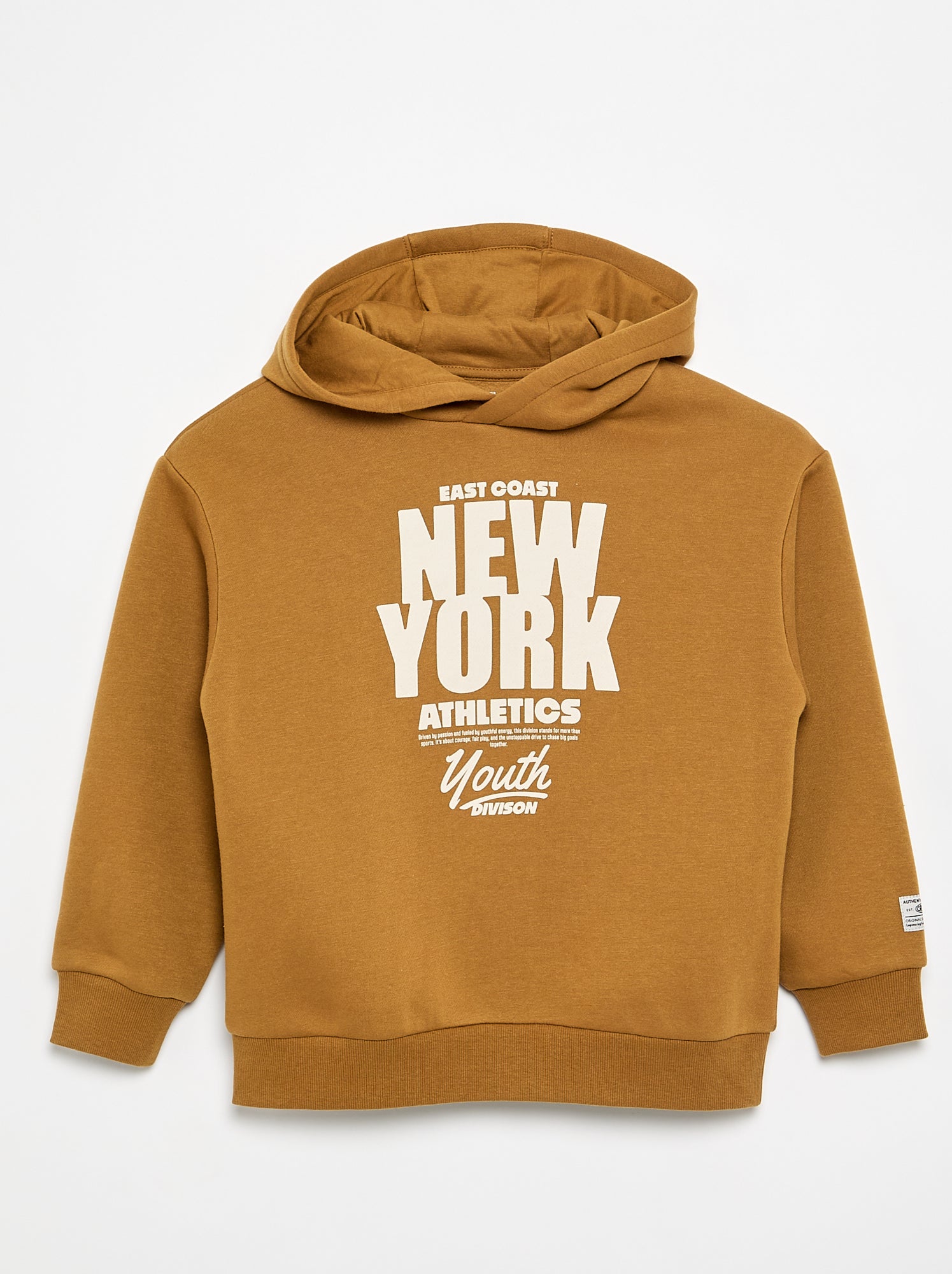 Sweat à capuche imprimé - Jaune