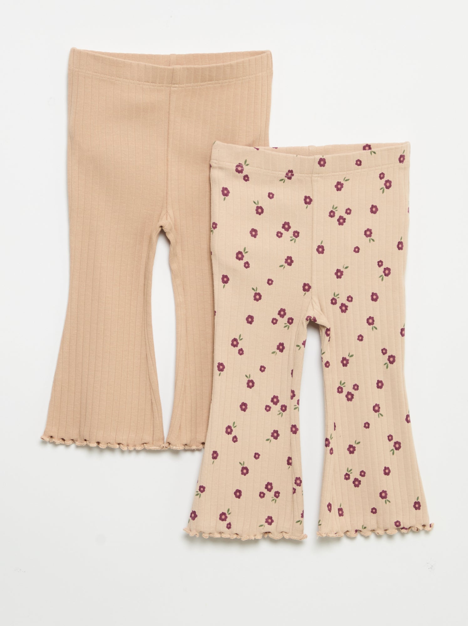 Lot de 2 leggings flare - Beige (GDA95_3)
