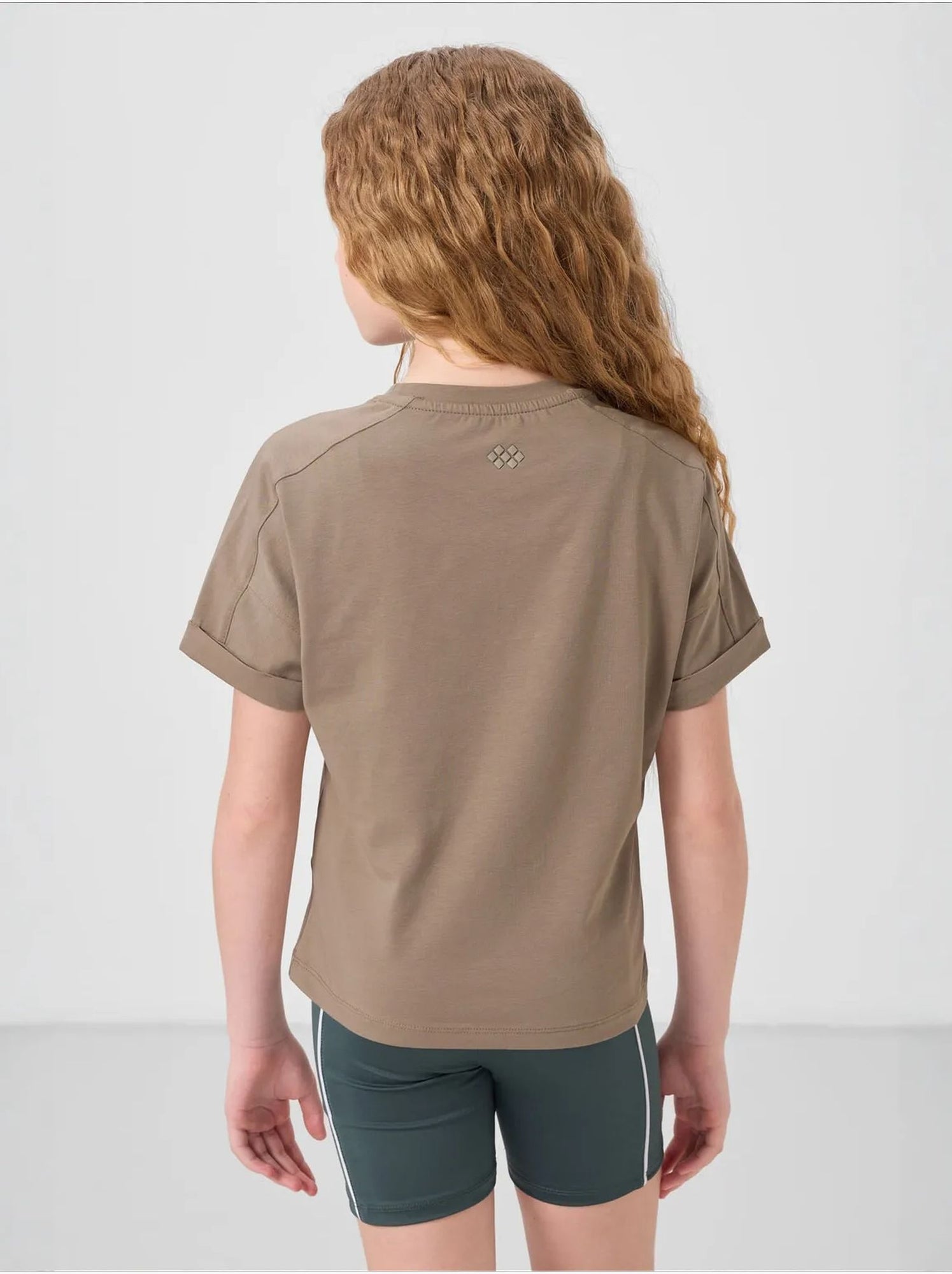T-shirt unisexe junior en coton et élasthanne tommy - Kaki
