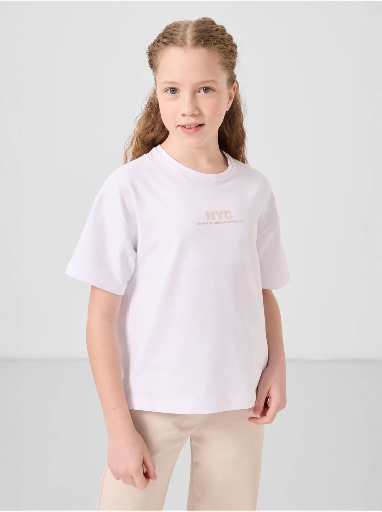 Ensemble pyjama jeunesse en coton et polyester tommy - Beige argile