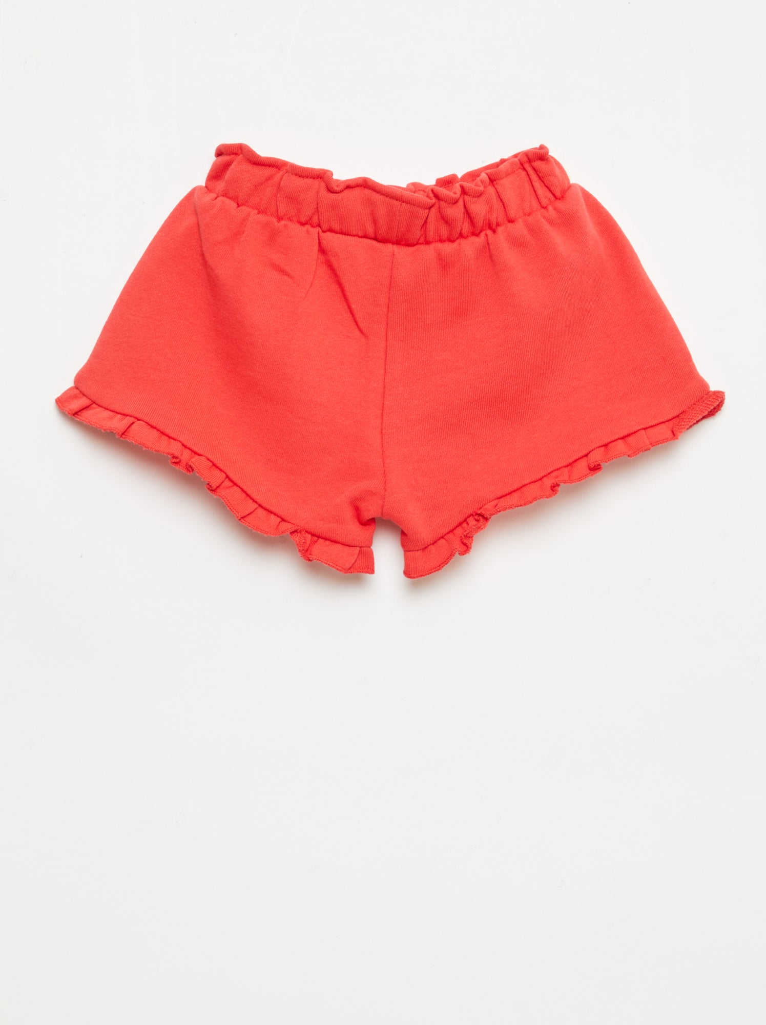 Short volanté avec nœud à la taille - Rouge