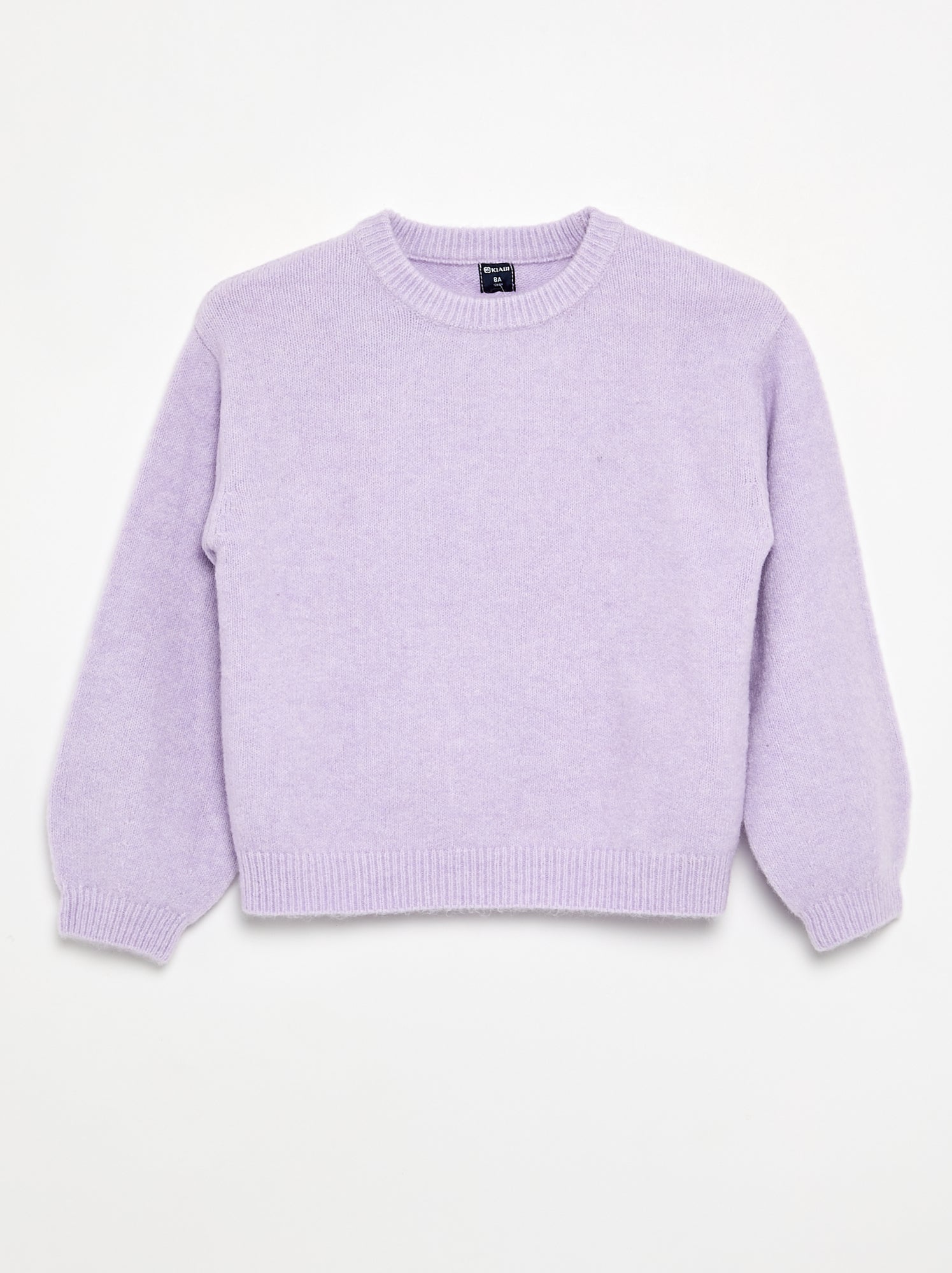 Pull uni à manches longues - Violet