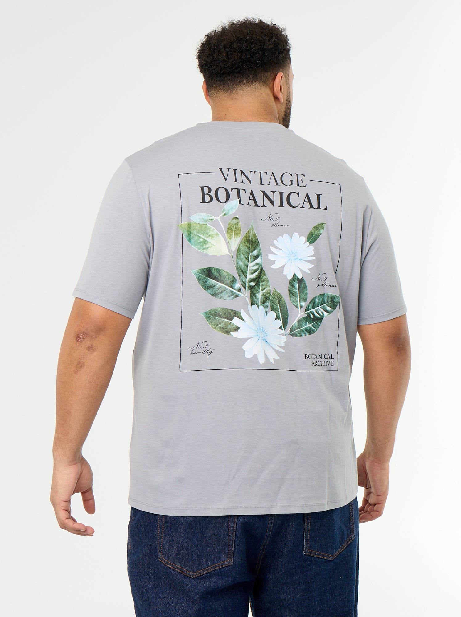 T-shirt en jersey imprimé à manches courtes - Gris (GDO30_9)