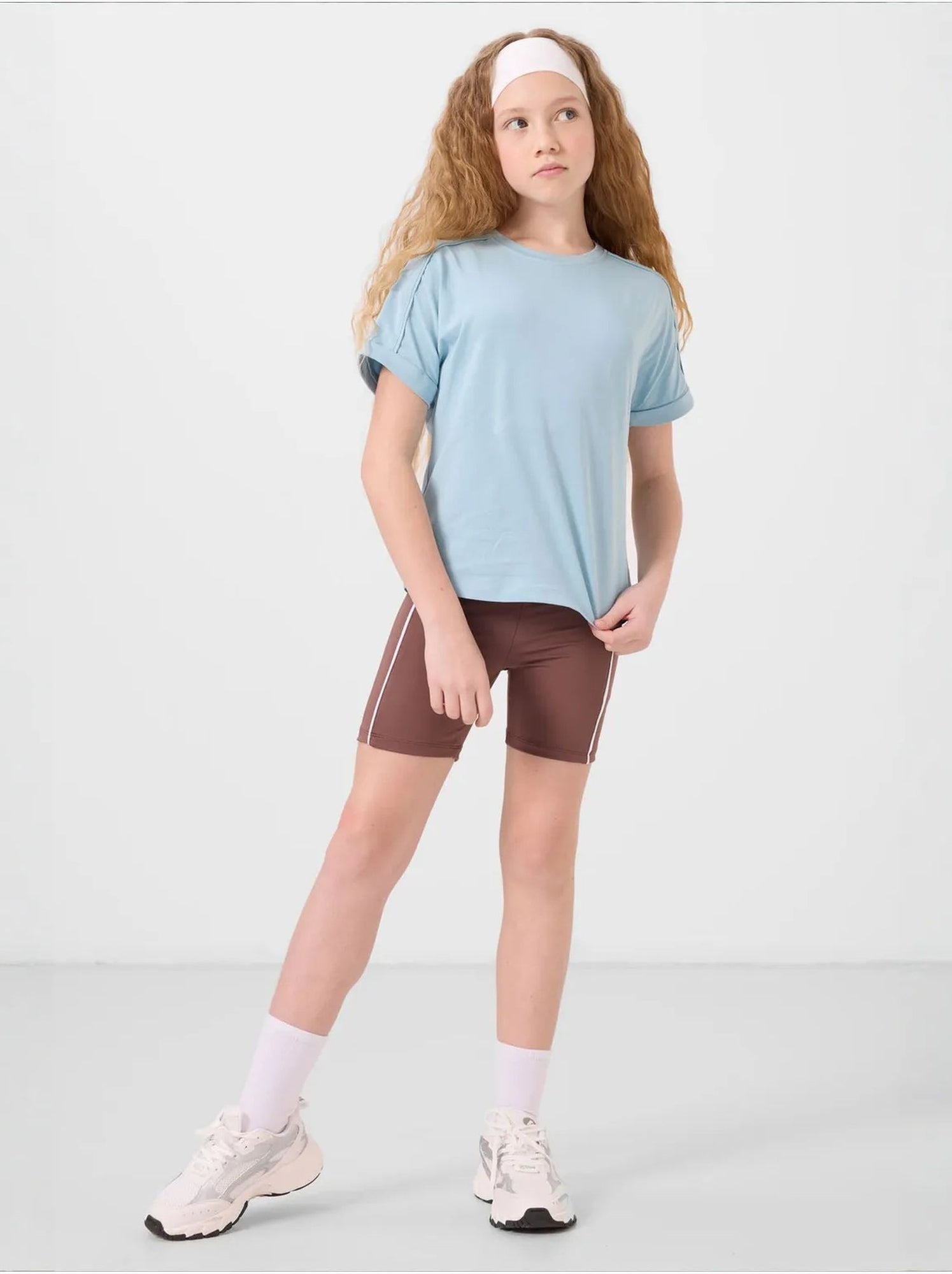T-shirt unisexe junior en coton et élasthanne tommy - Bleu ciel