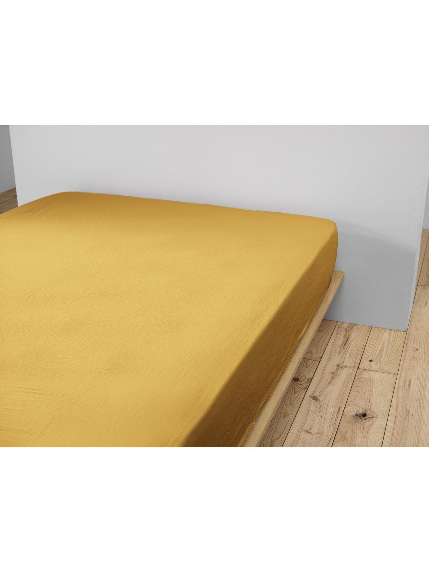 Drap-housse – double gaze de coton 125 g/m² – bonnet 30 cm - gaïa - Safran
