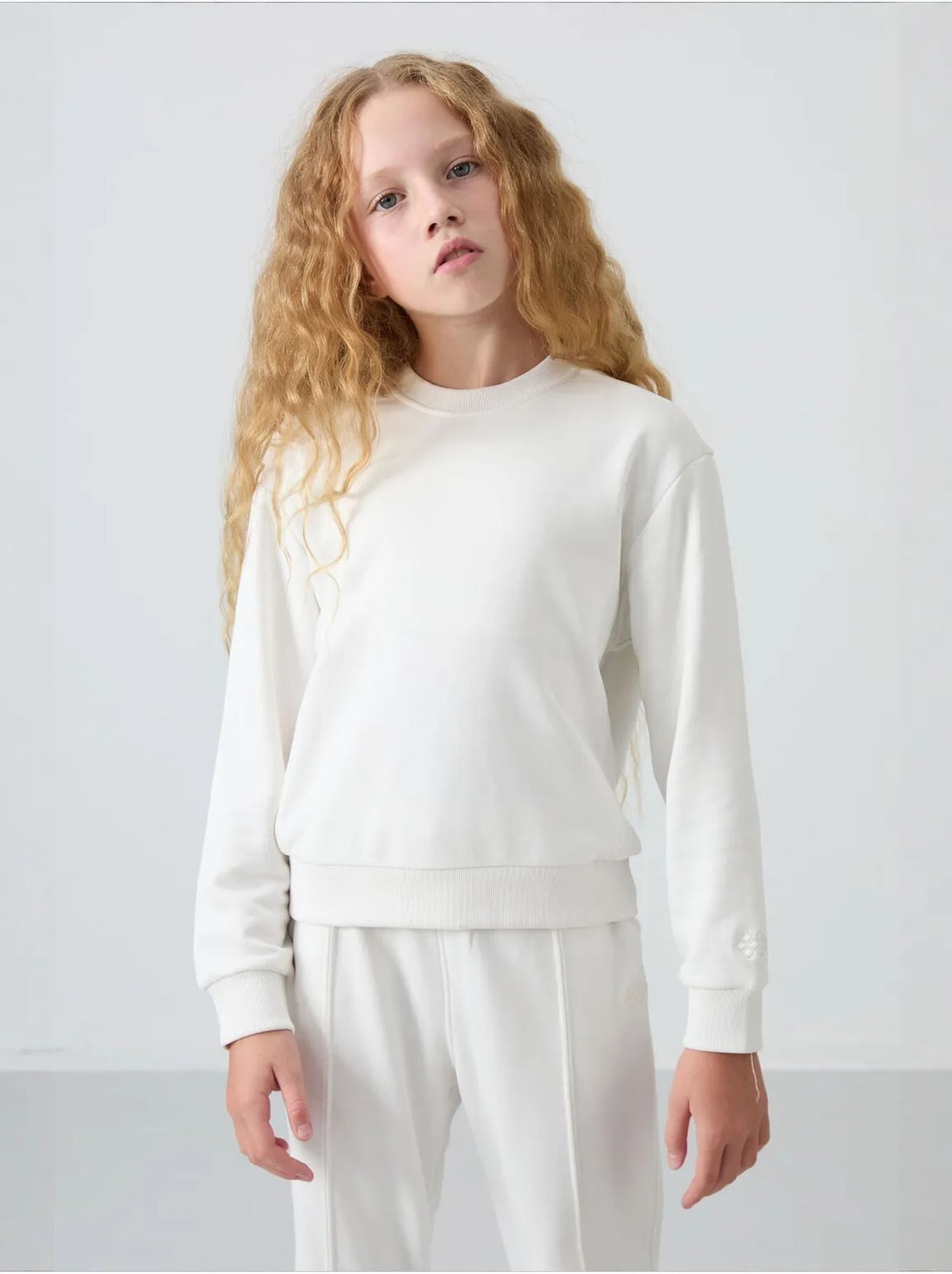 Ensemble de pyjama jeunesse en coton et polyester tommy - Blanc cassé