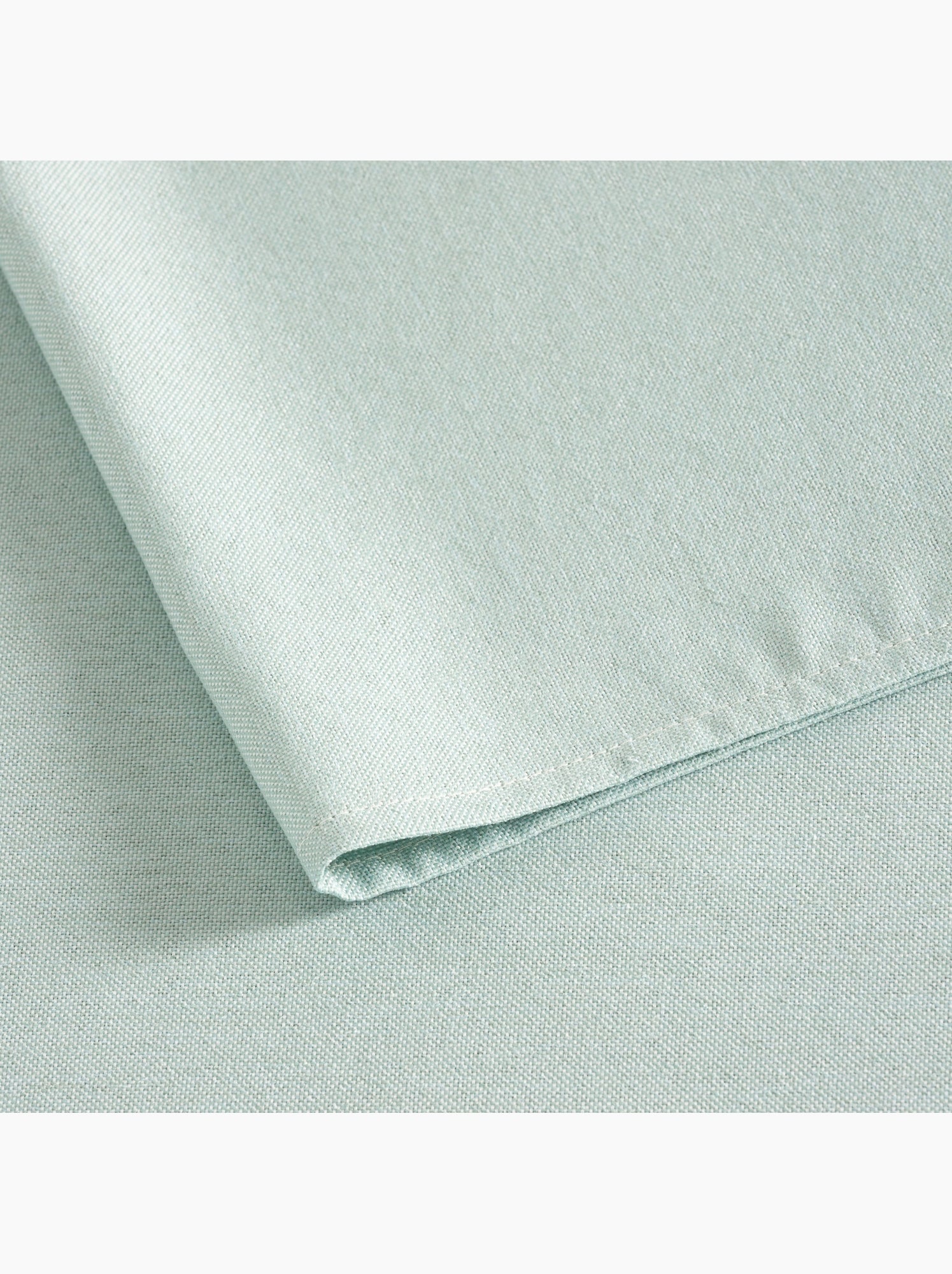 Nappe antitache unie, tissu chiné. Chute naturelle, toucher textile - Gamusi. - Bleu turquoise