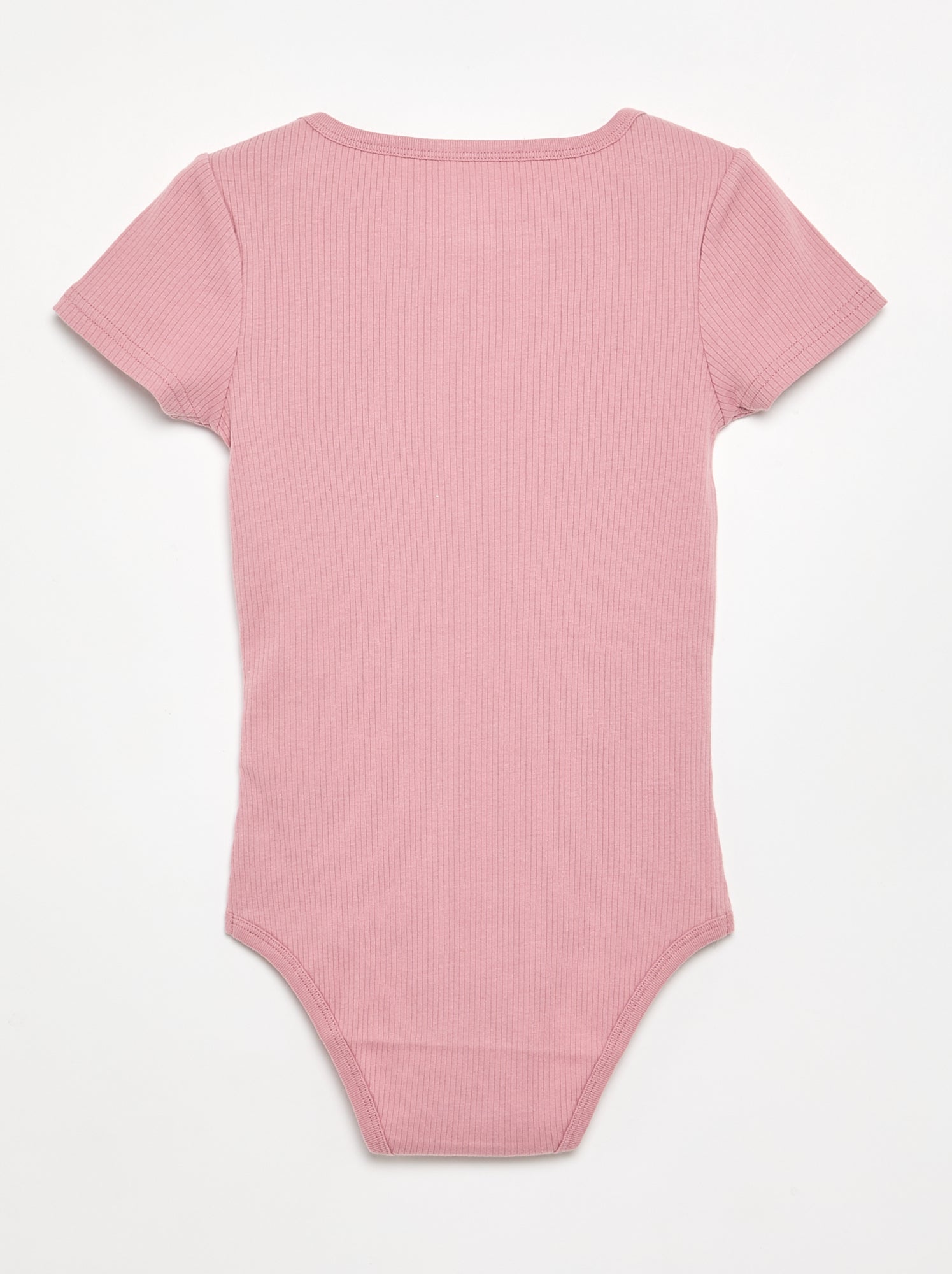 Lot 3 bodies en rib - collection facile à enfiler - Rose