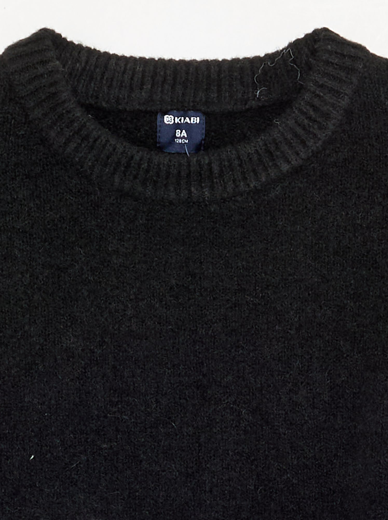Pull uni à manches longues - Noir