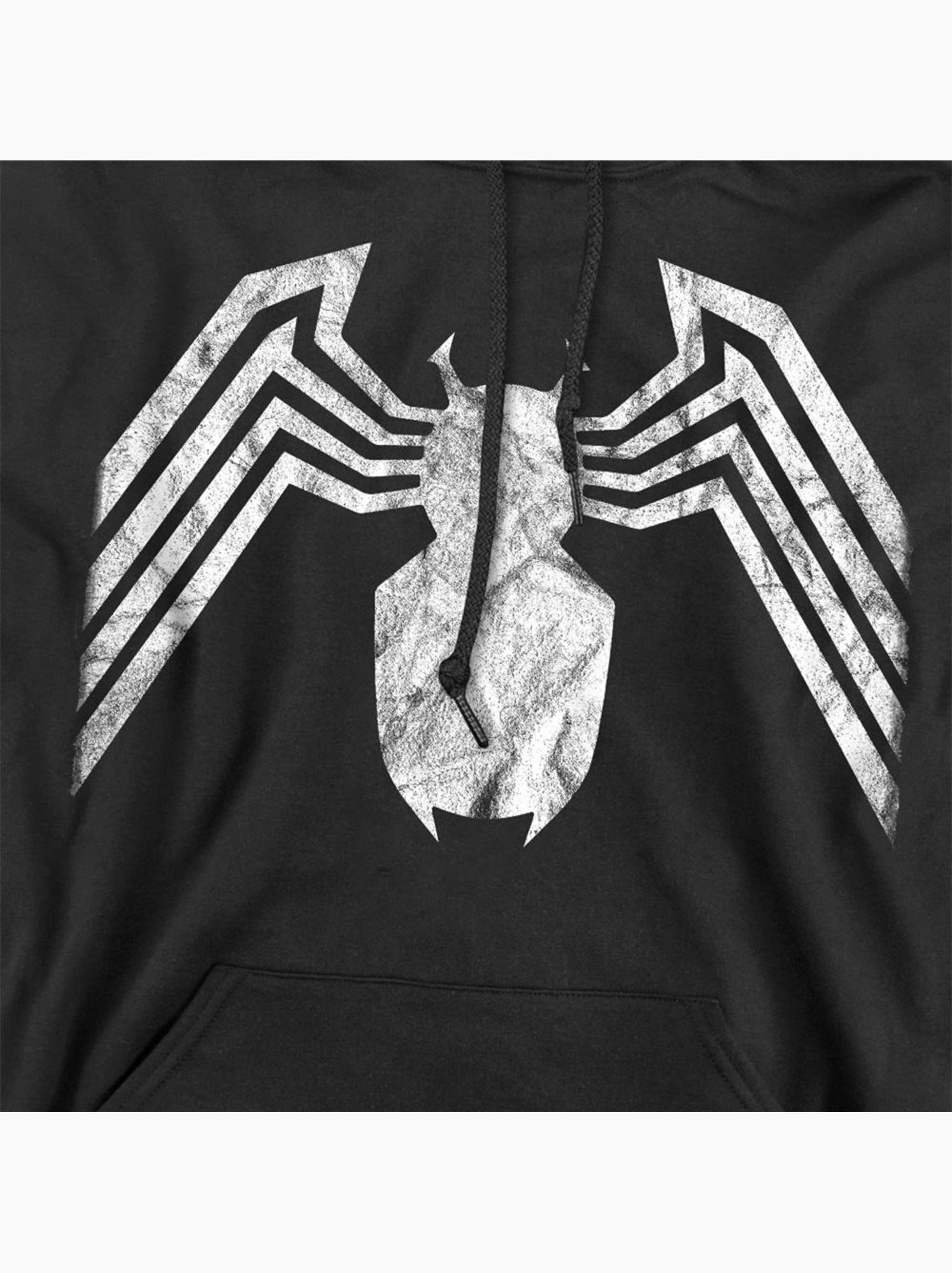 Sweat à capuche motif/style emblème - venin - Noir