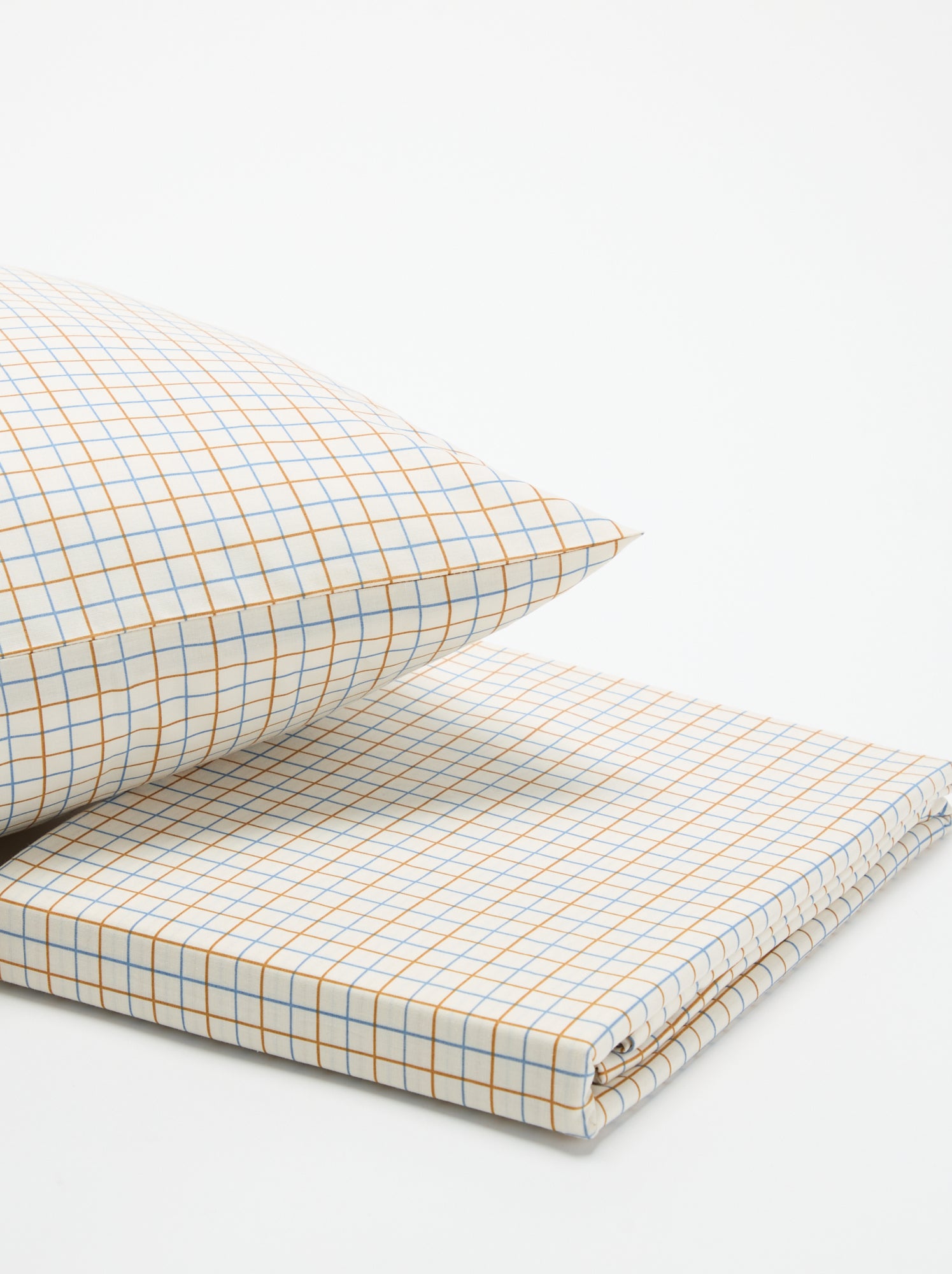 Parure de lit 1 personne 140x200 cm en coton - Blanc