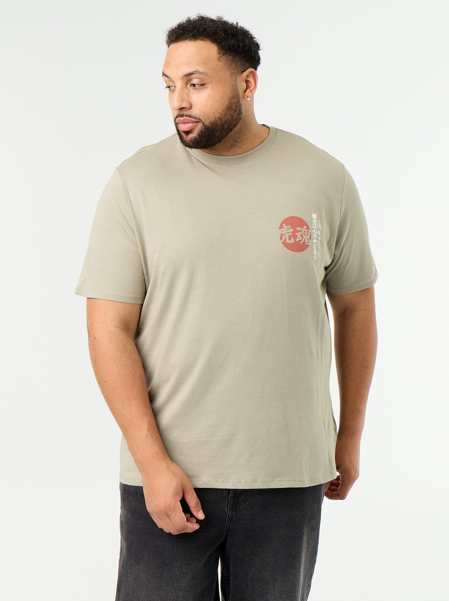 T-shirt en jersey imprimé à manches courtes - Vert (GDO30_4)
