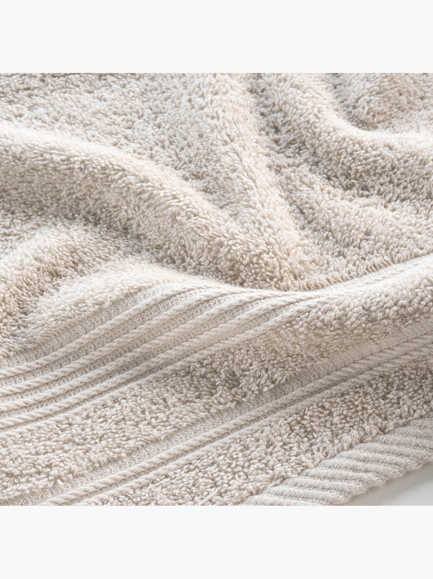 Serviette de toilette en coton tendresse - Beige clair