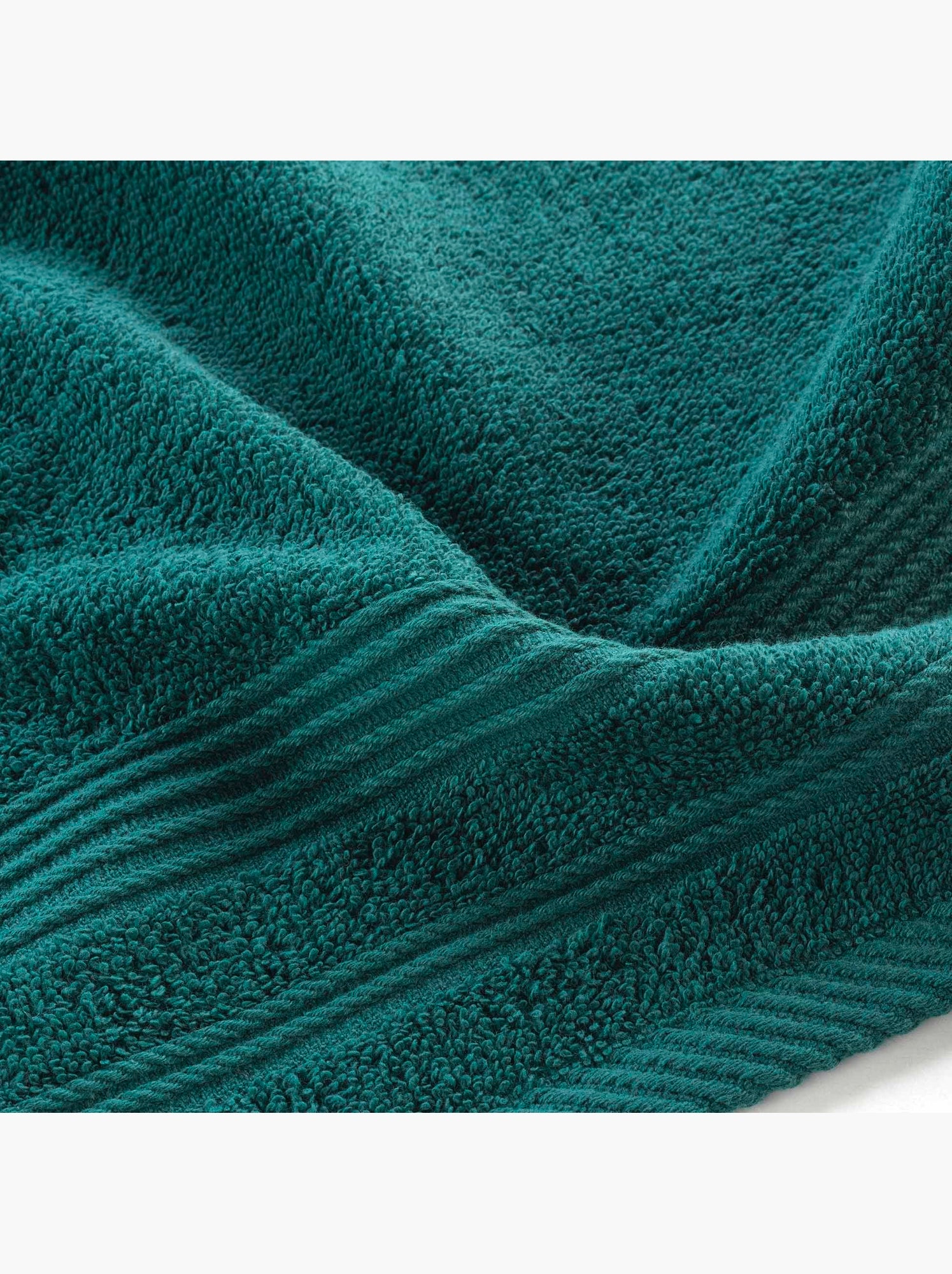 Serviette de toilette en coton tendresse - Vert émeraude
