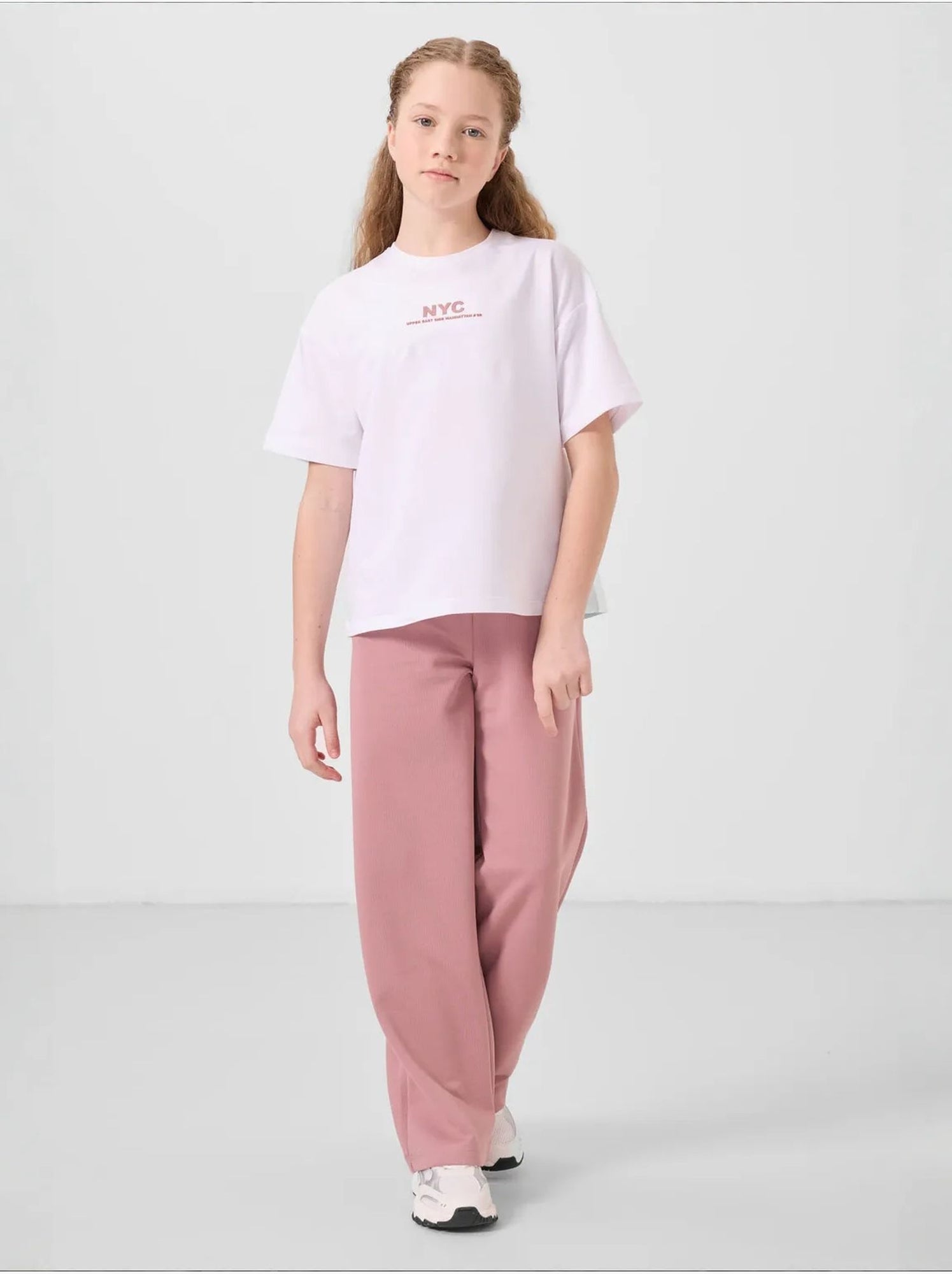 Ensemble pyjama jeunesse en coton et polyester tommy - Vieux rose