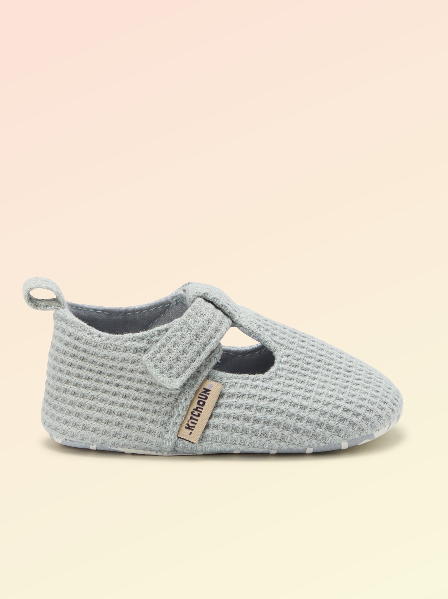Ballerine 'Kitchoun' détaillé en coton - Bleu