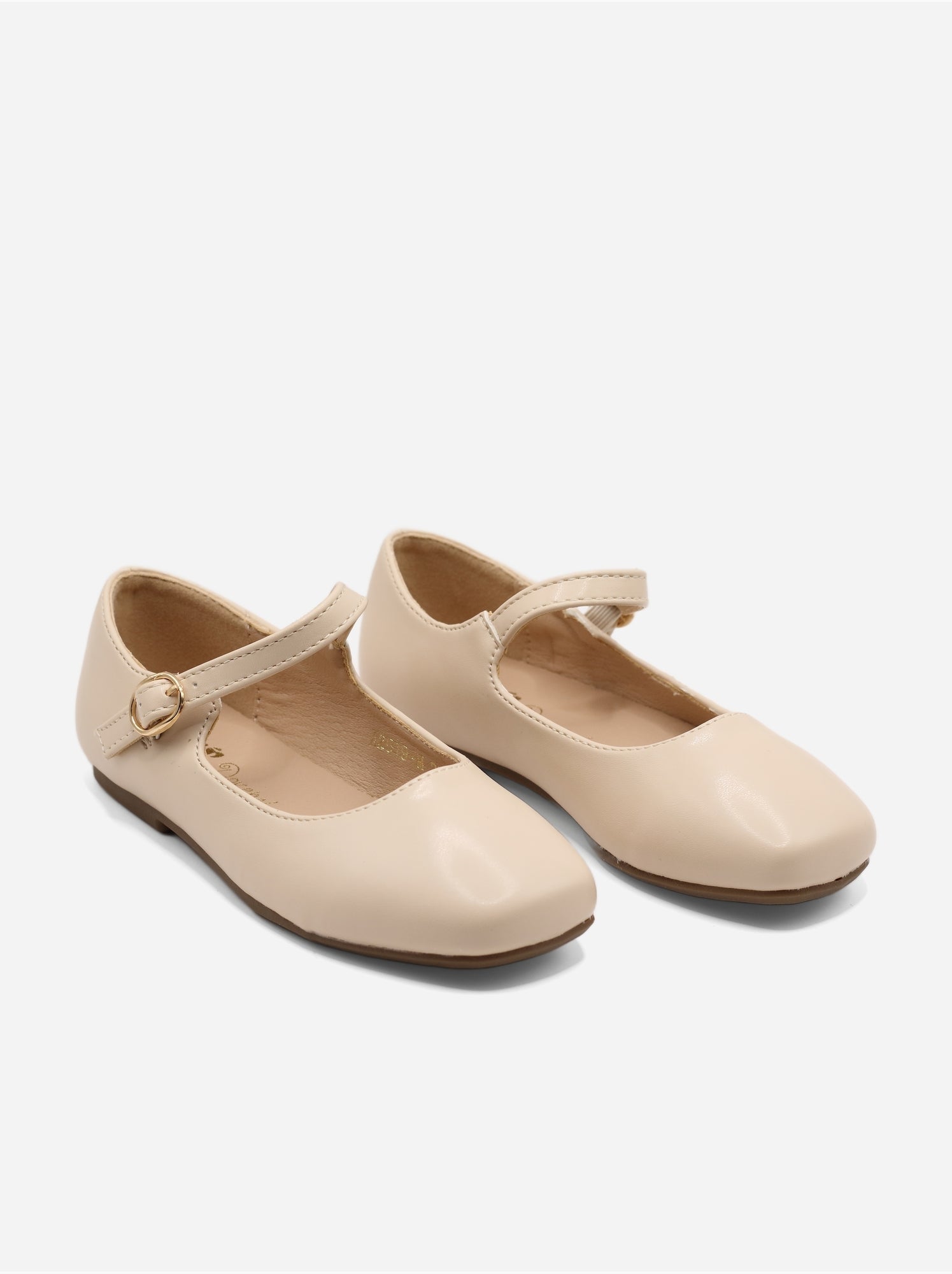 Ballerines à boucle - Crème
