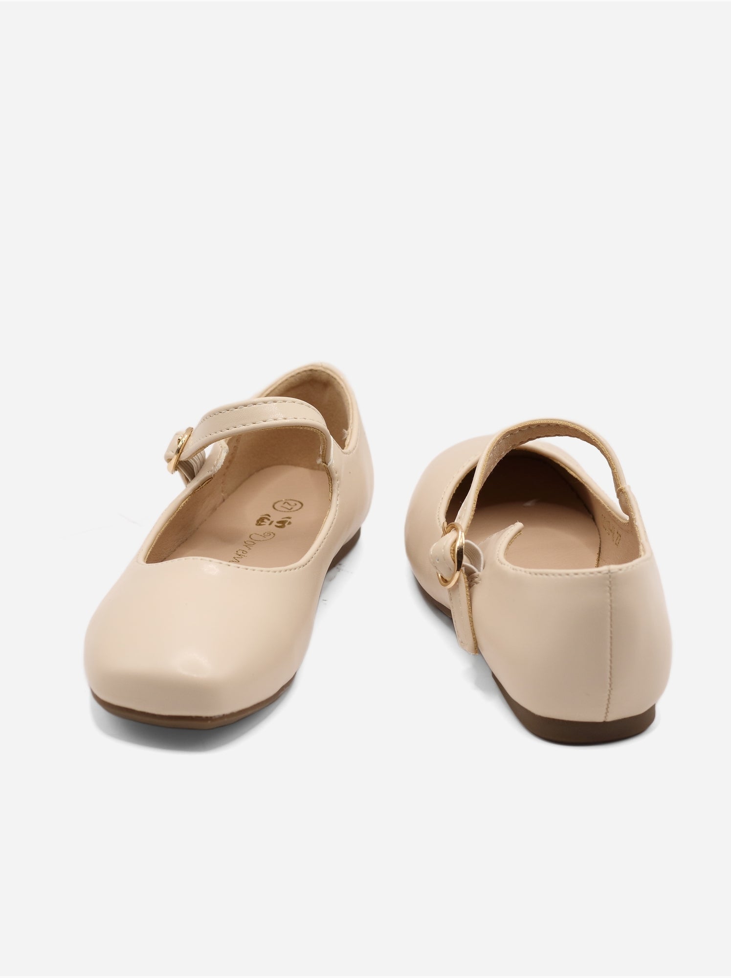 Ballerines à boucle - Crème