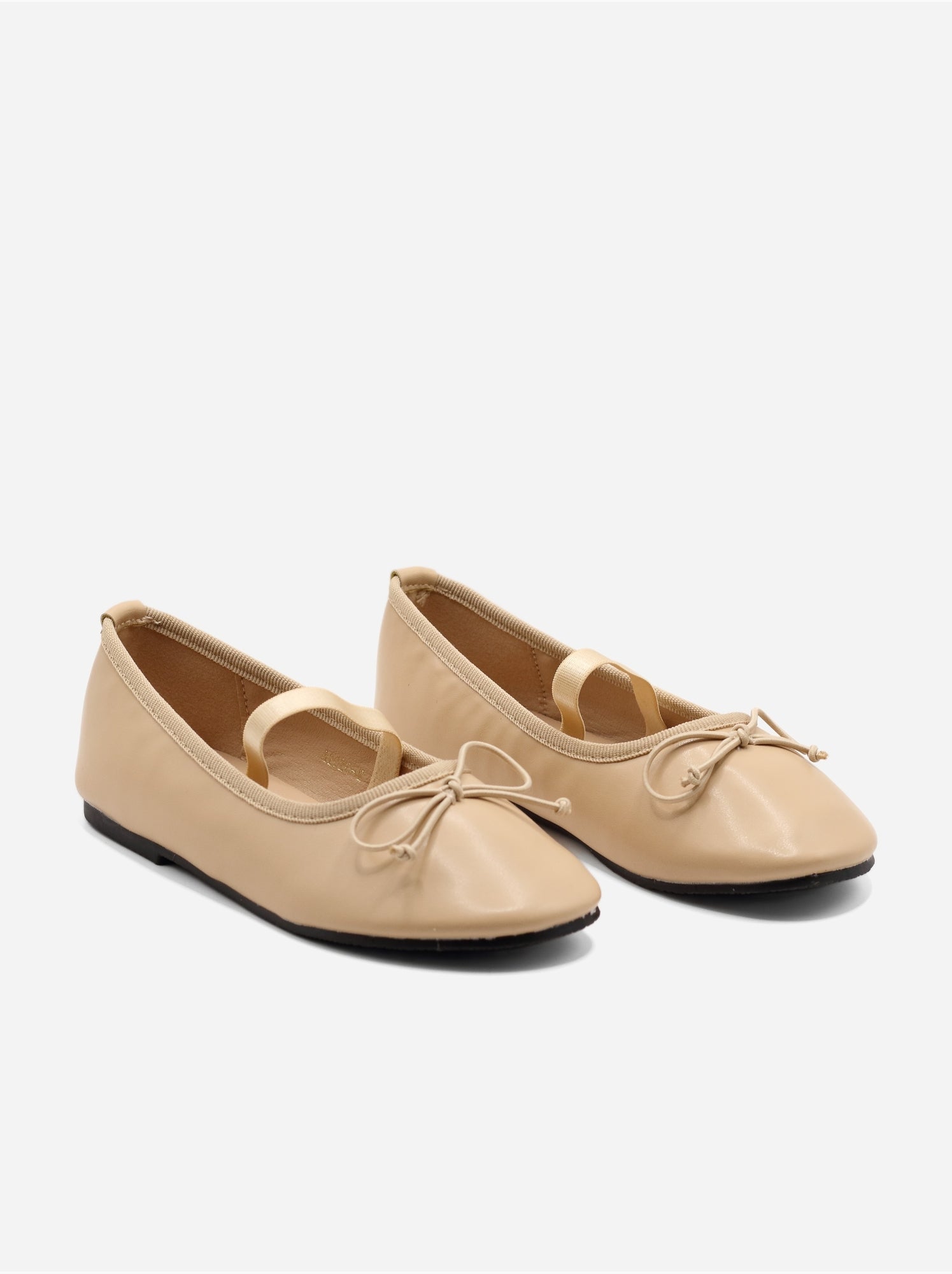 Ballerines avec un nœud décoratif - Crème