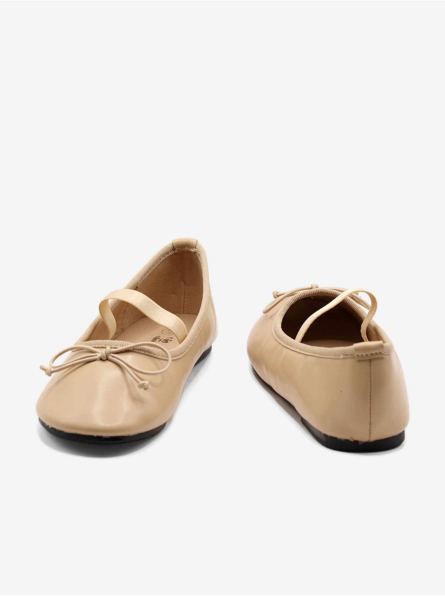 Ballerines avec un nœud décoratif - Crème