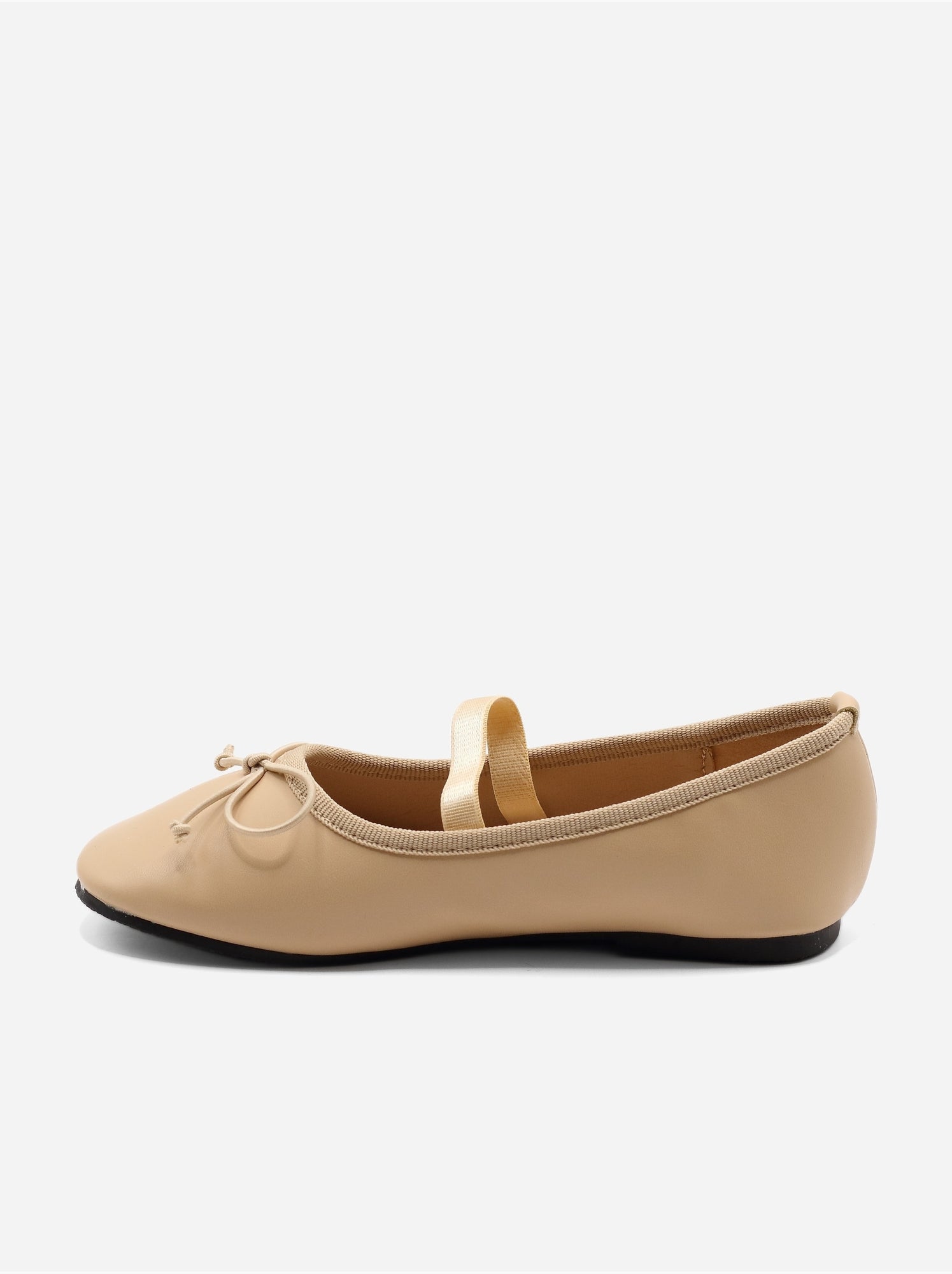 Ballerines avec un nœud décoratif - Crème