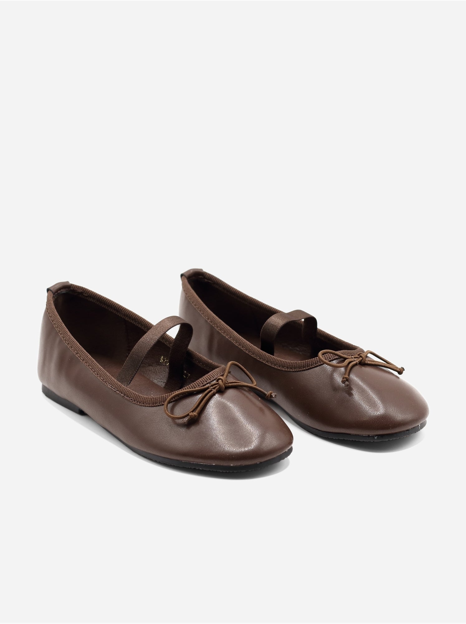 Ballerines avec un nœud décoratif - Marron