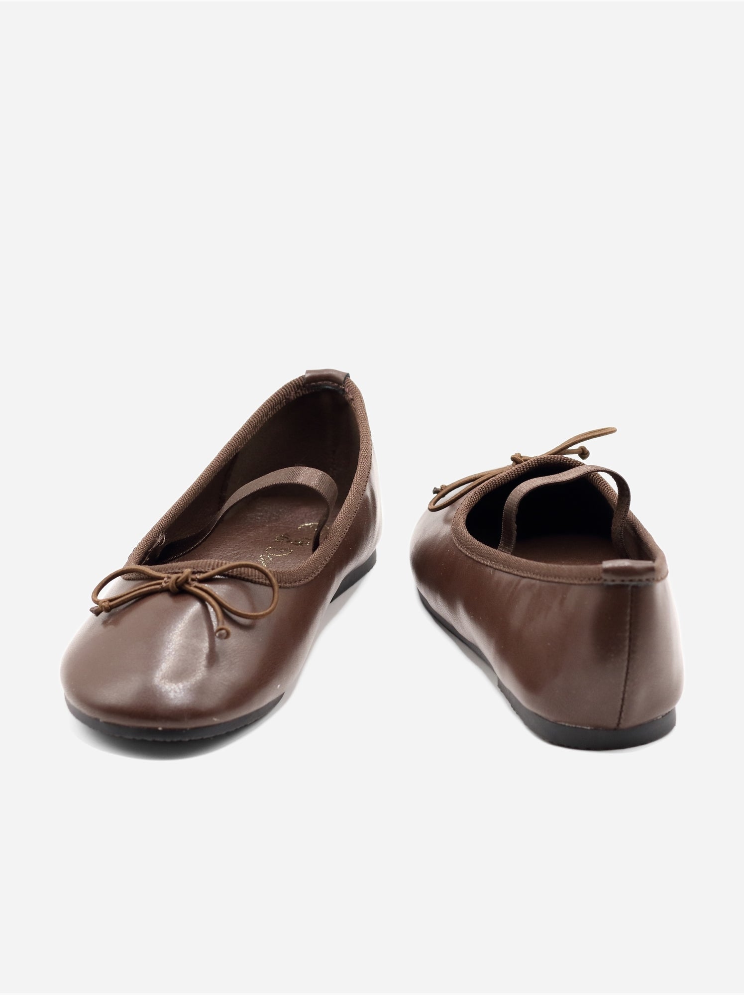 Ballerines avec un nœud décoratif - Marron