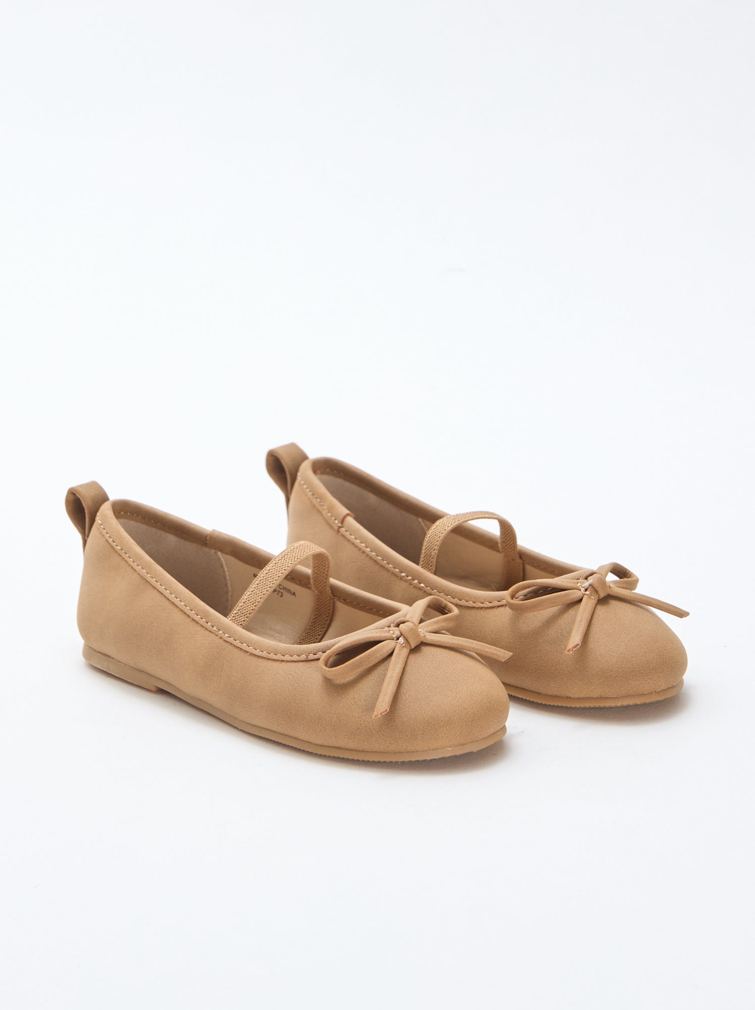 Ballerines en simili à bride - Taupe