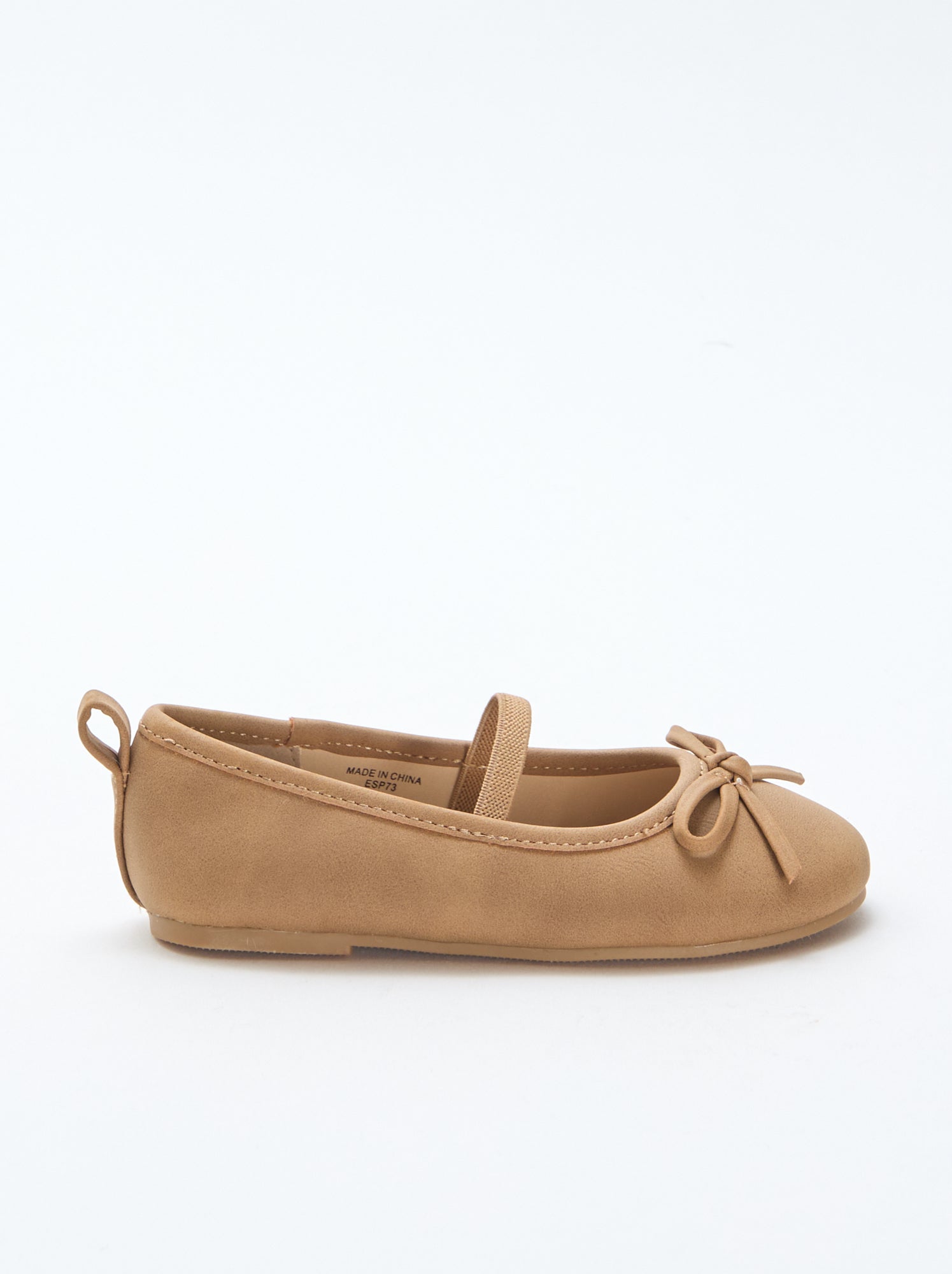 Ballerines en simili à bride - Taupe