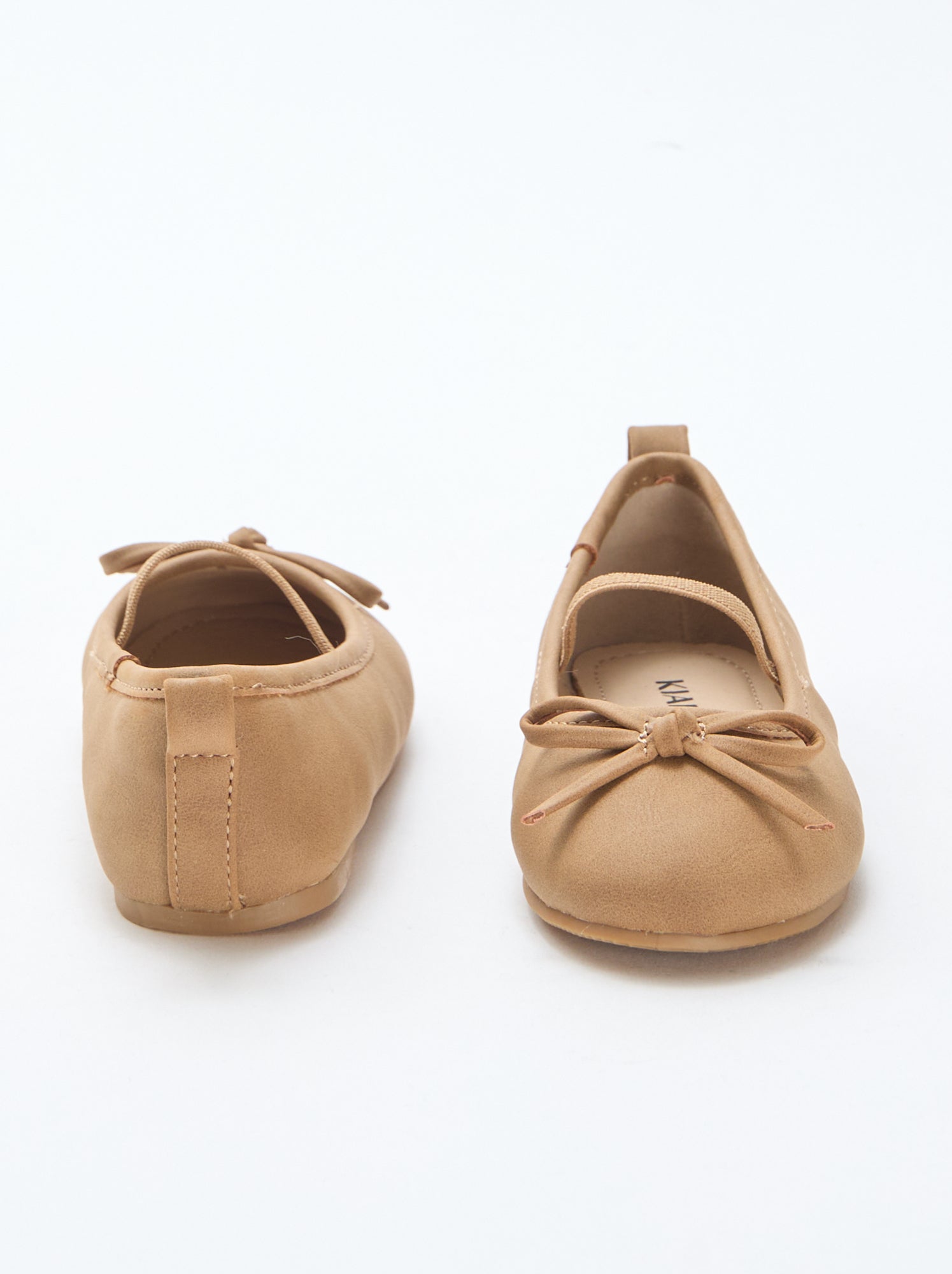 Ballerines en simili à bride - Taupe