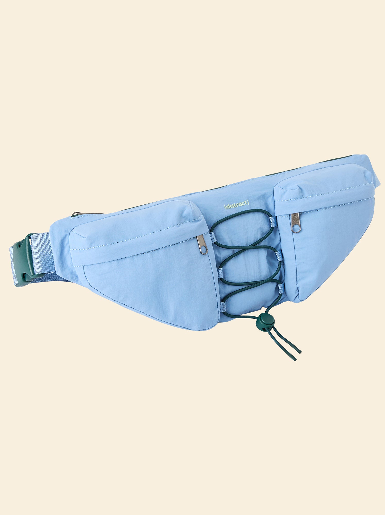 Banane de sport (ekstract) avec poches extérieures et intérieures 15x40 cm - Bleu
