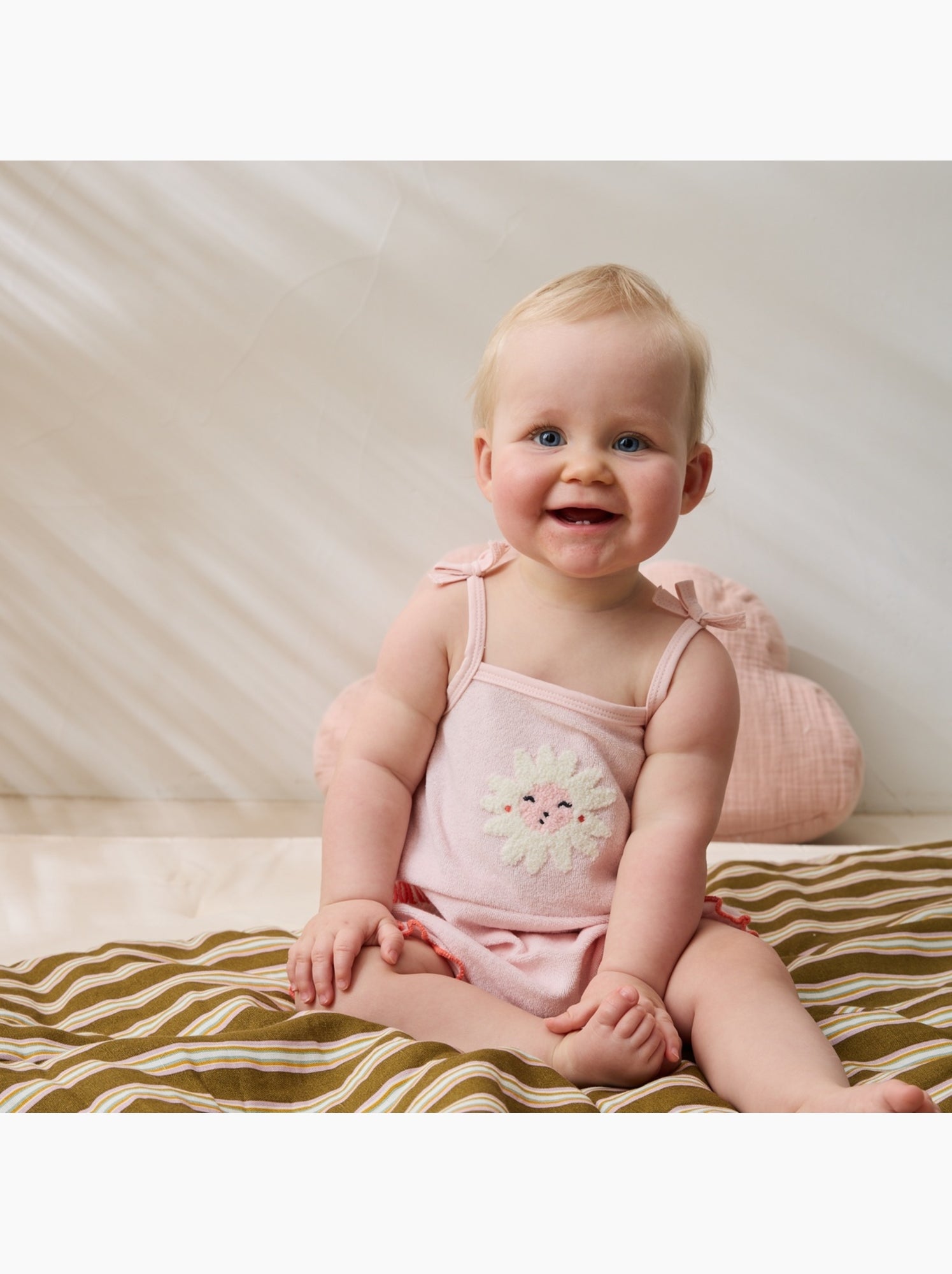 Barboteuse bébé en éponge saona - Rose