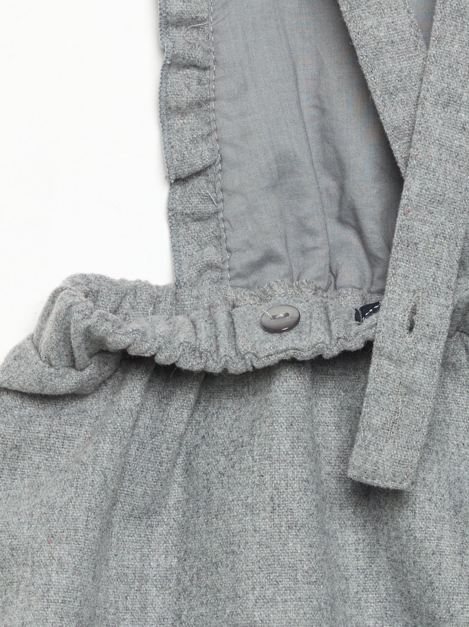 Barboteuse en flanelle à bretelles - Gris