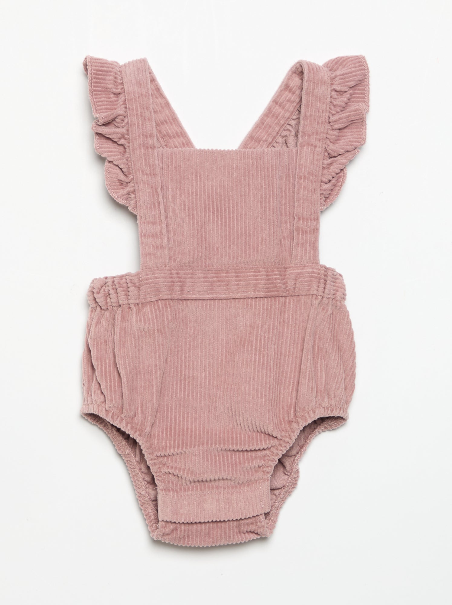 Barboteuse en velours côtelé - Rose