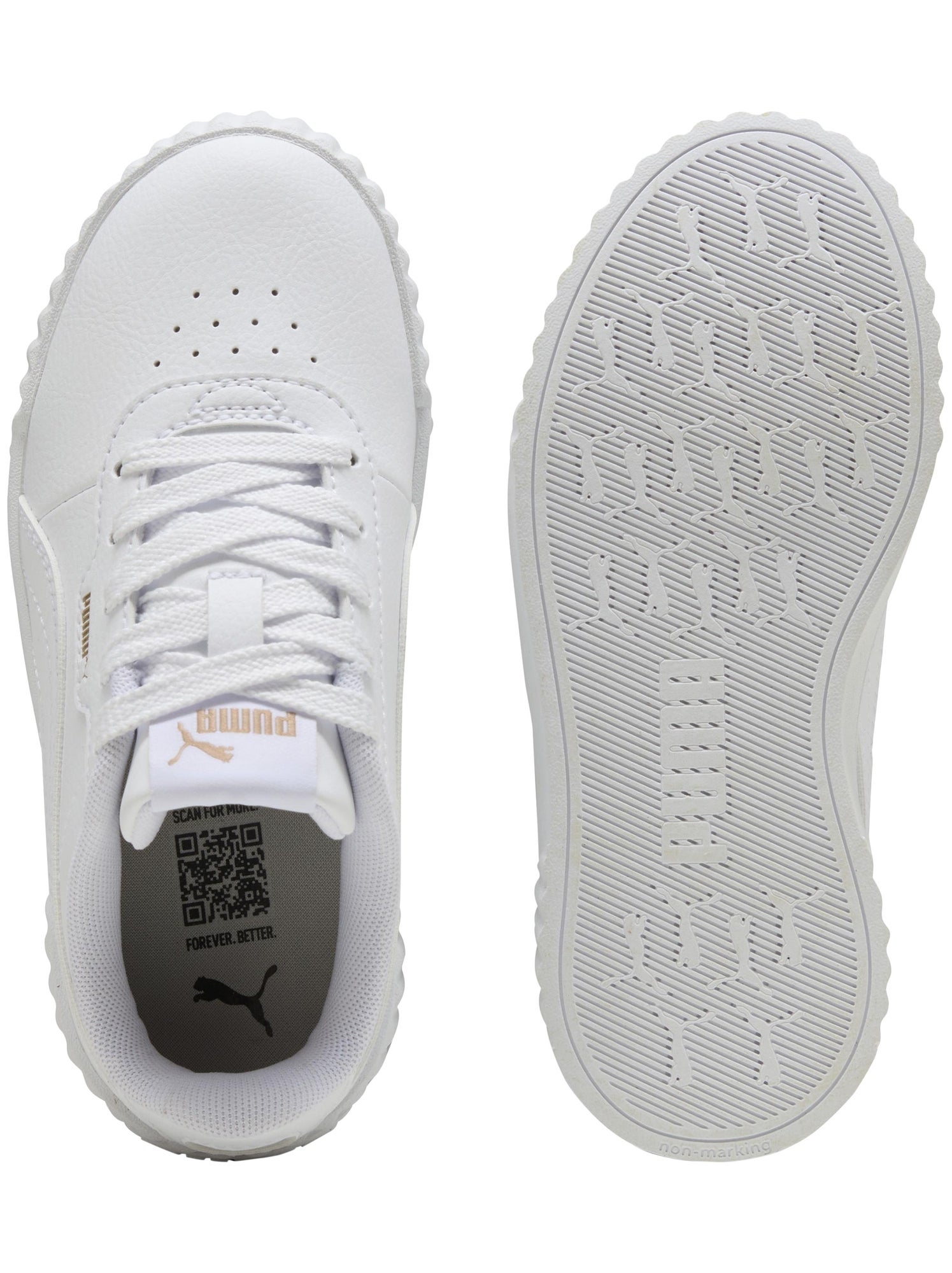Basket Enfant à Lacets Puma Carina 3.0 PS - Blanc