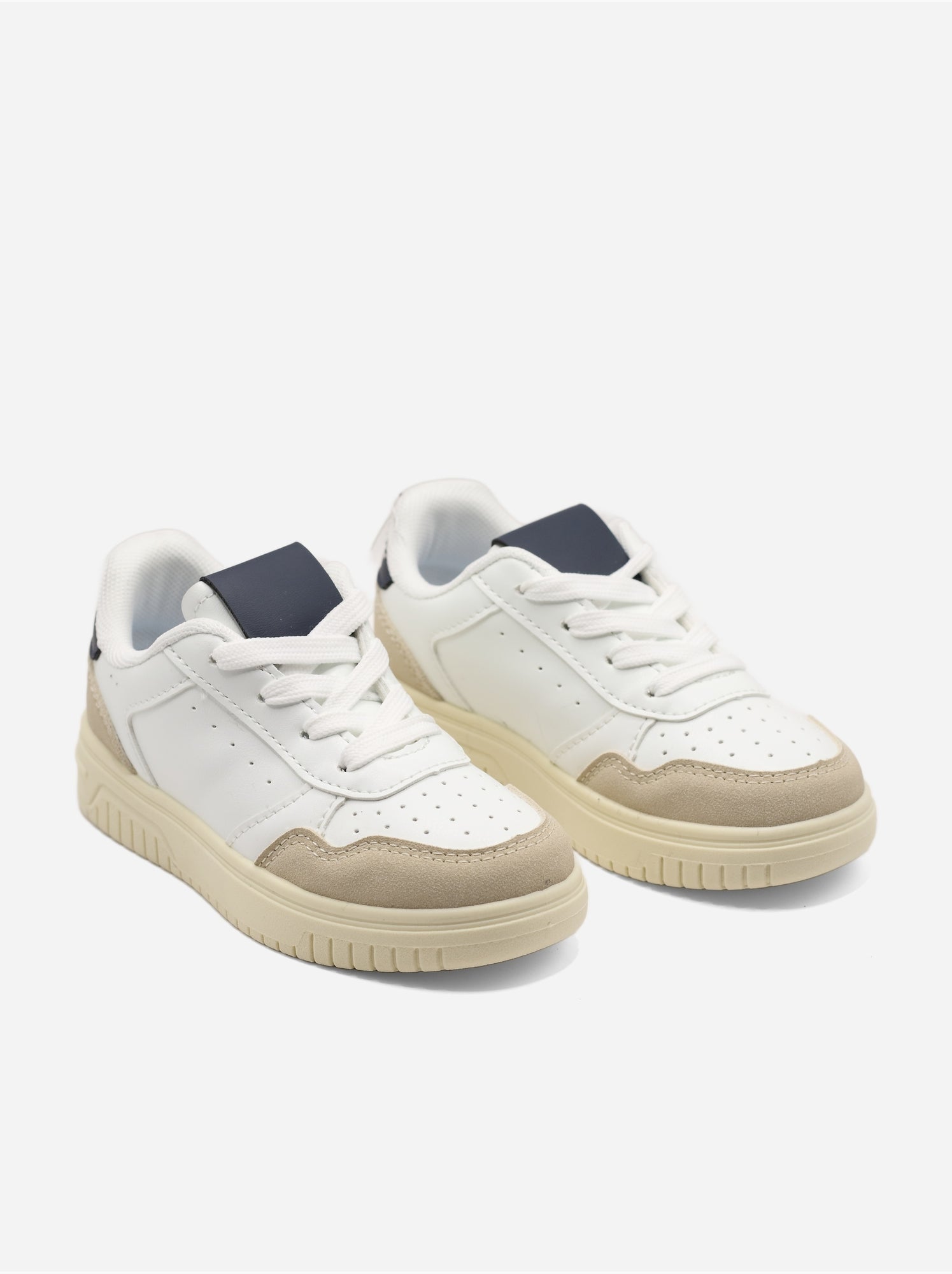Baskets a lacets - Blanc Bleu