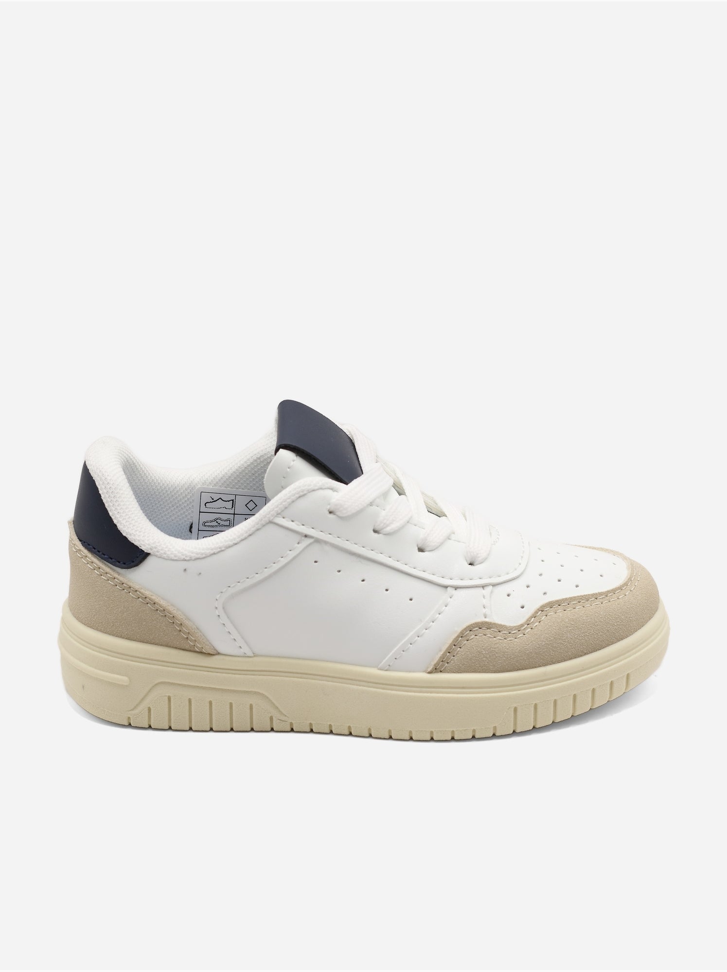 Baskets a lacets - Blanc Bleu