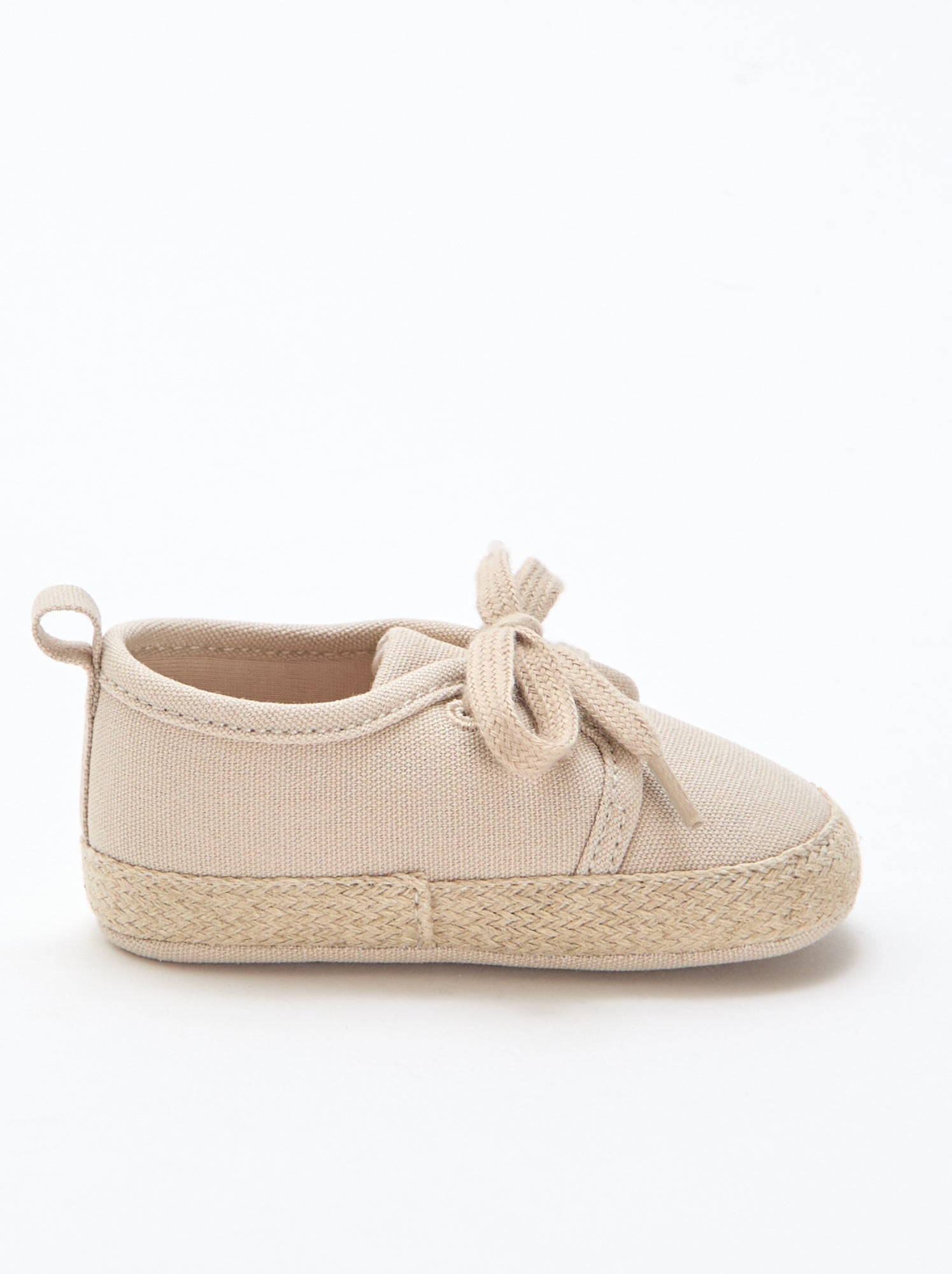 Baskets à lacets en tissu - Beige