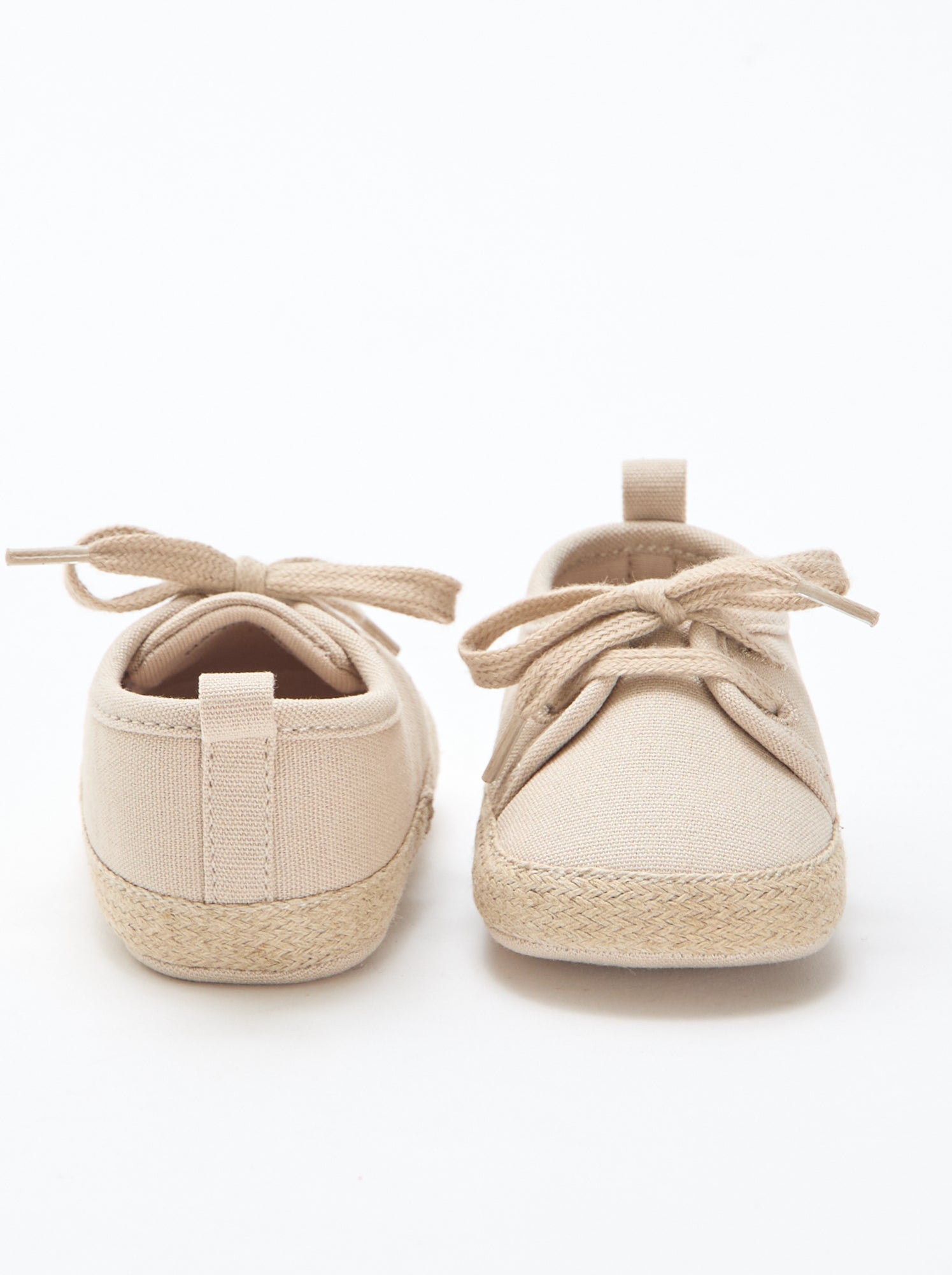 Baskets à lacets en tissu - Beige