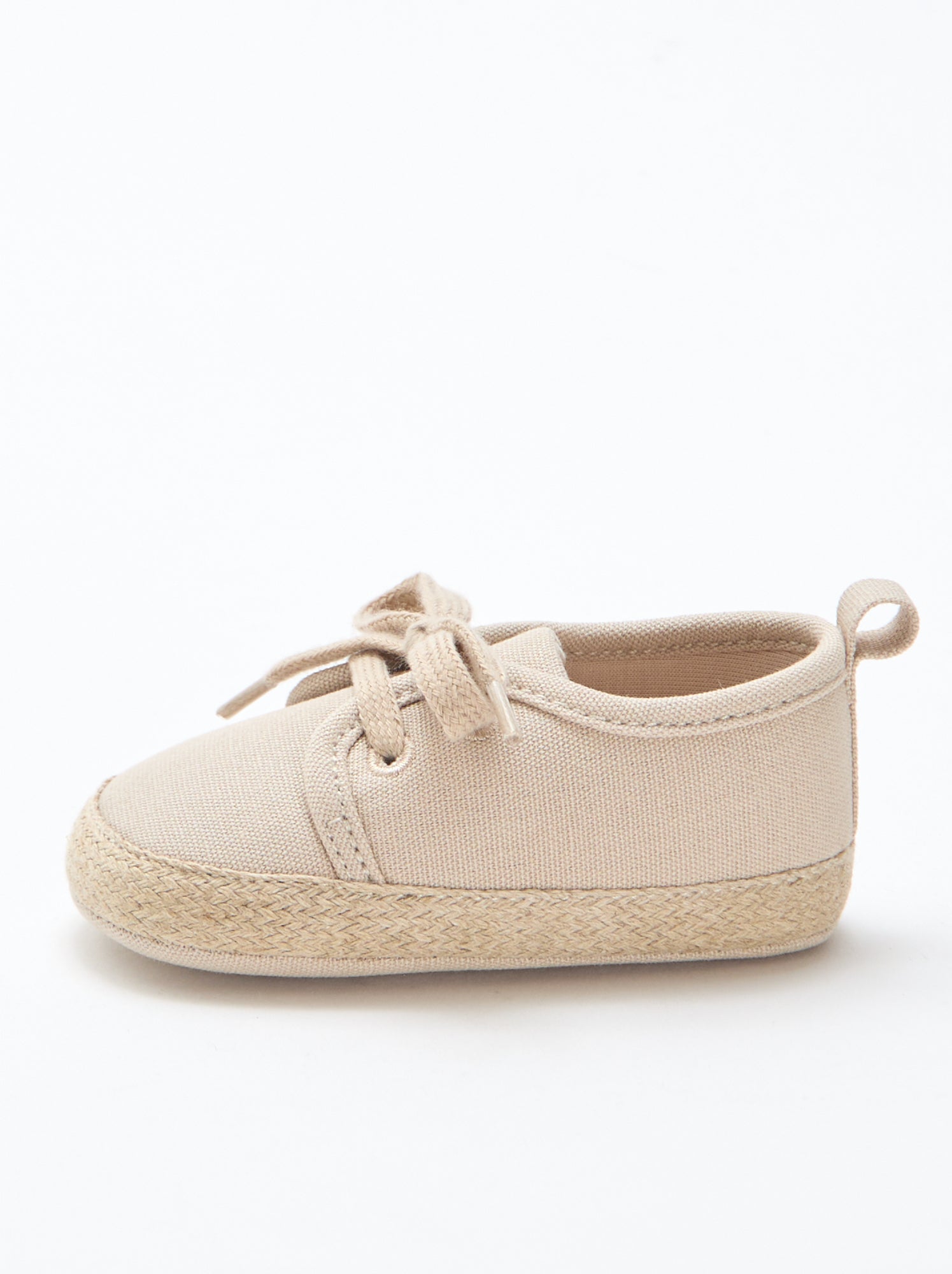 Baskets à lacets en tissu - Beige