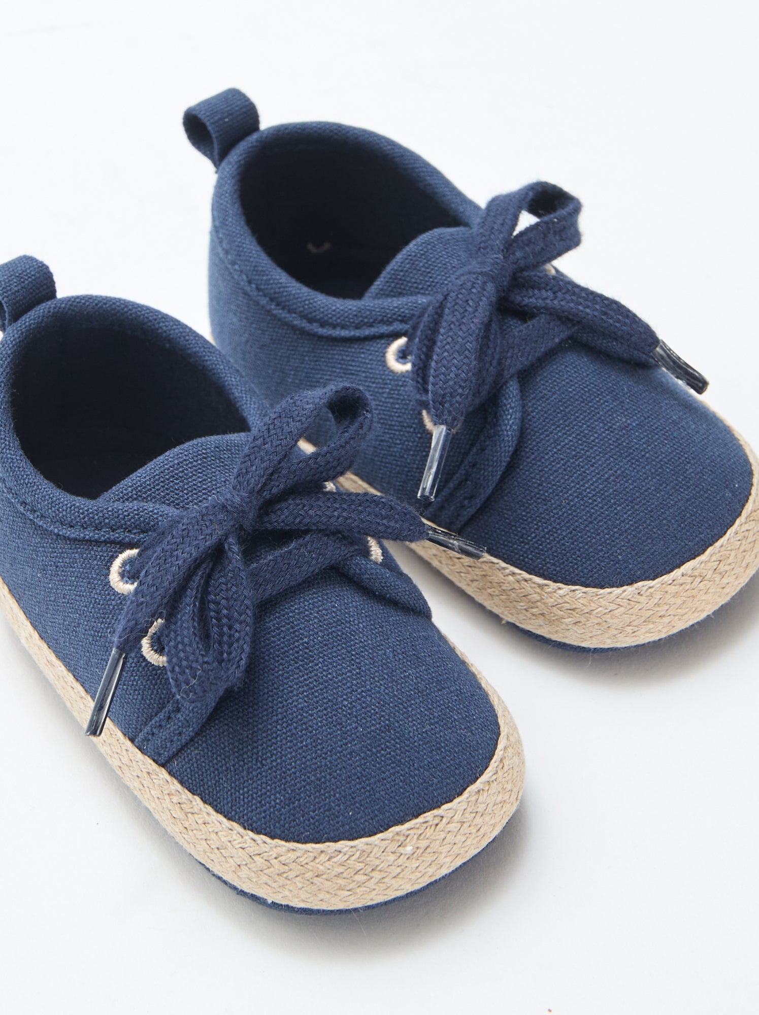 Baskets à lacets en tissu - Bleu