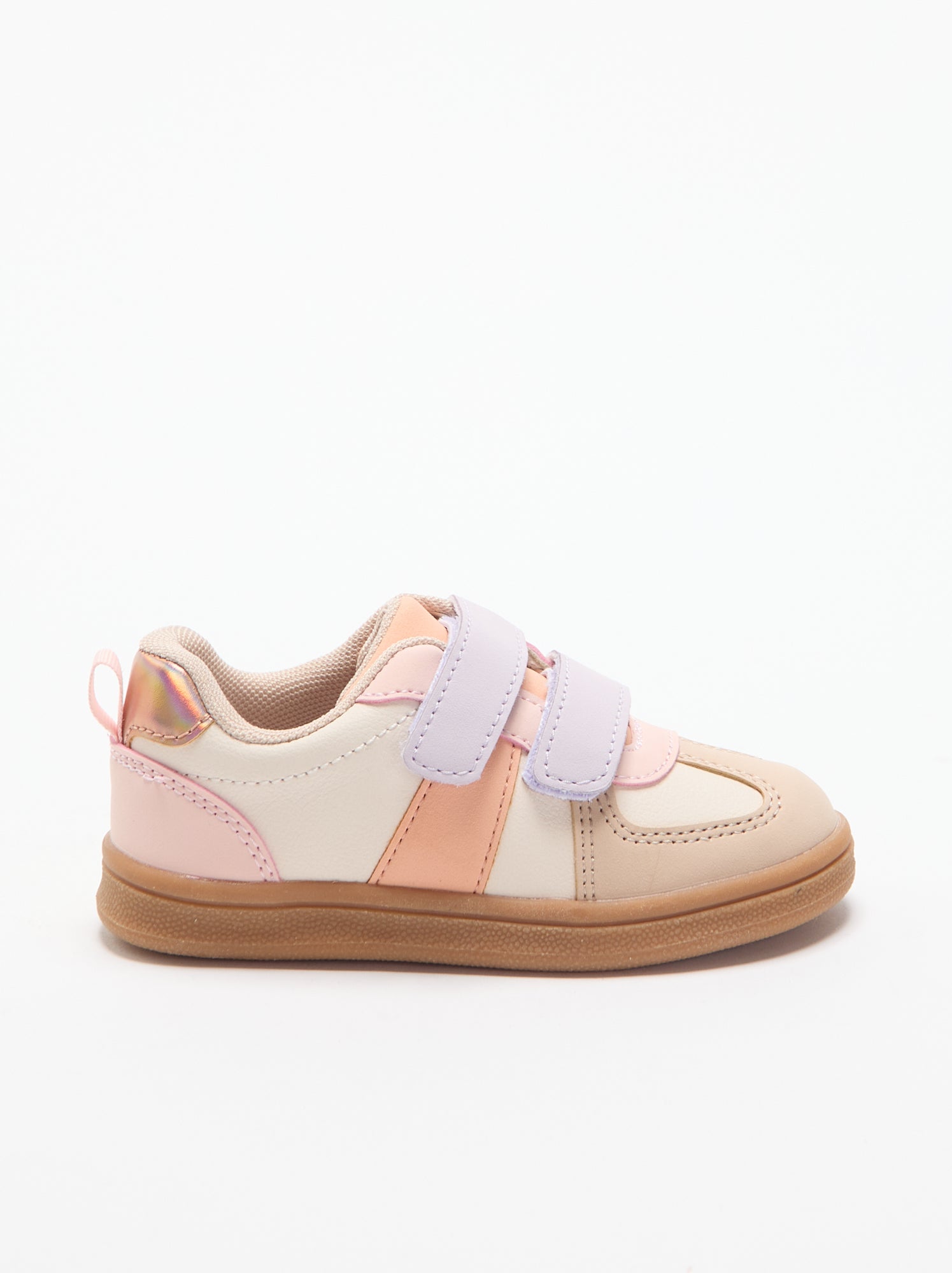 Baskets à scratchs colorées - Beige