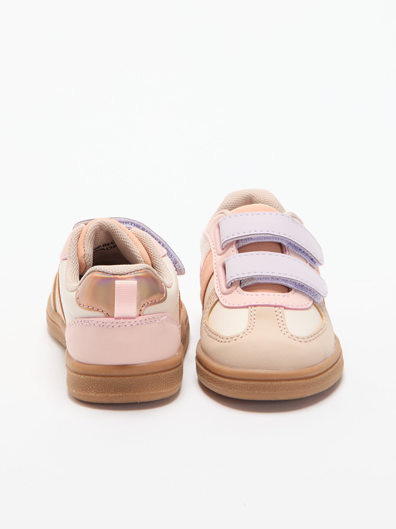 Baskets à scratchs colorées - Beige