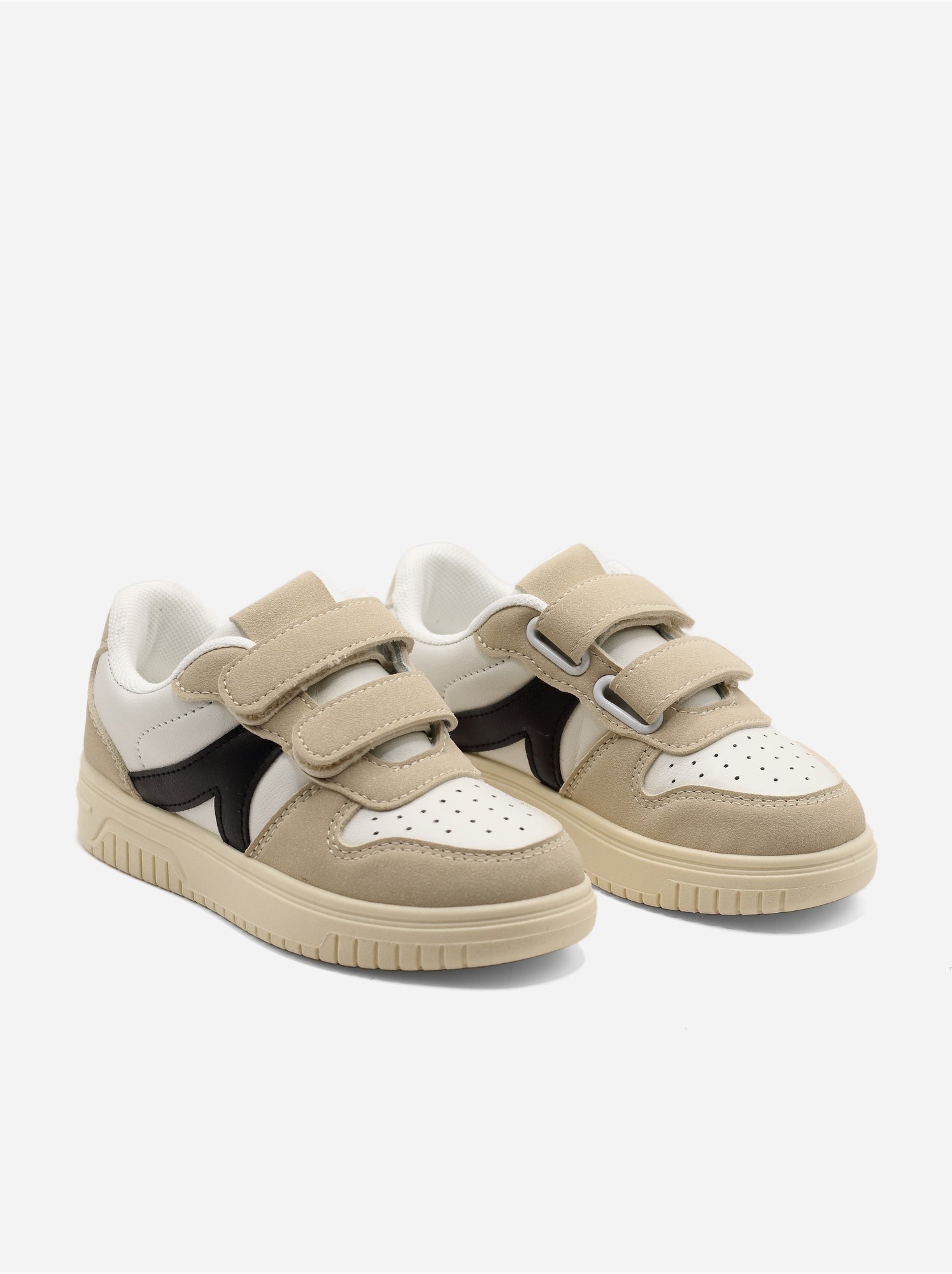 Baskets à scratchs - Crème
