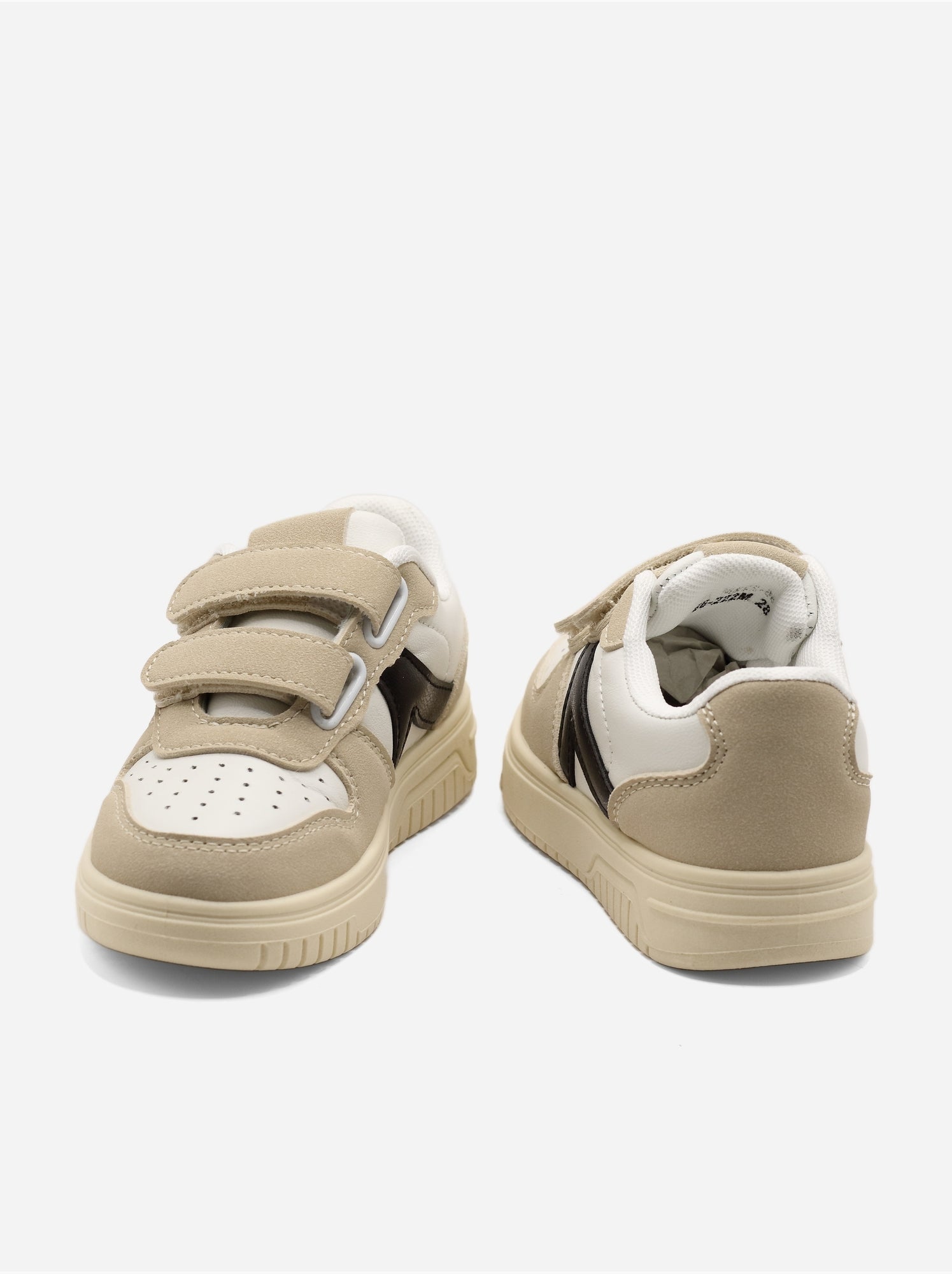 Baskets à scratchs - Crème