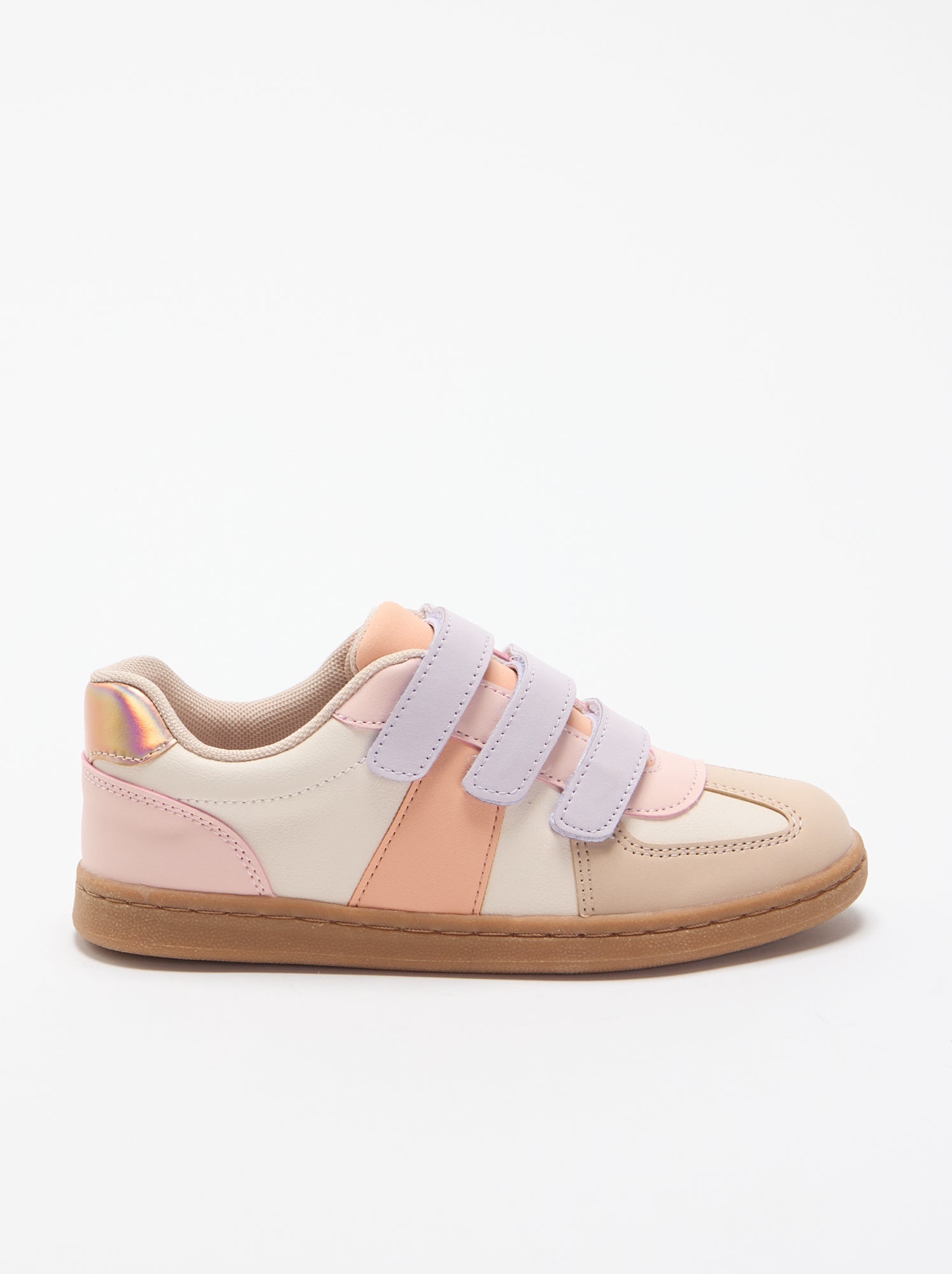 Baskets à scratchs multicolores - Beige