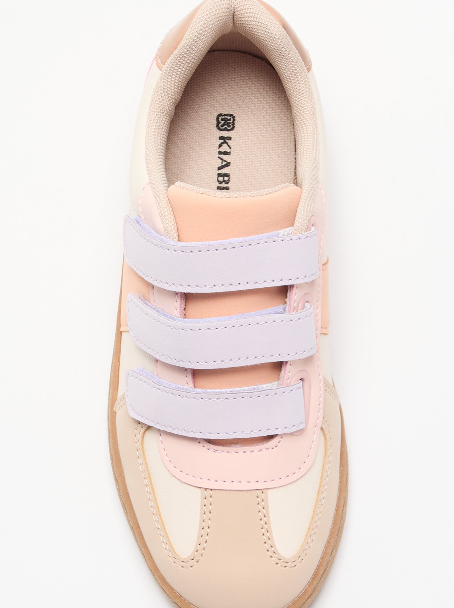 Baskets à scratchs multicolores - Beige