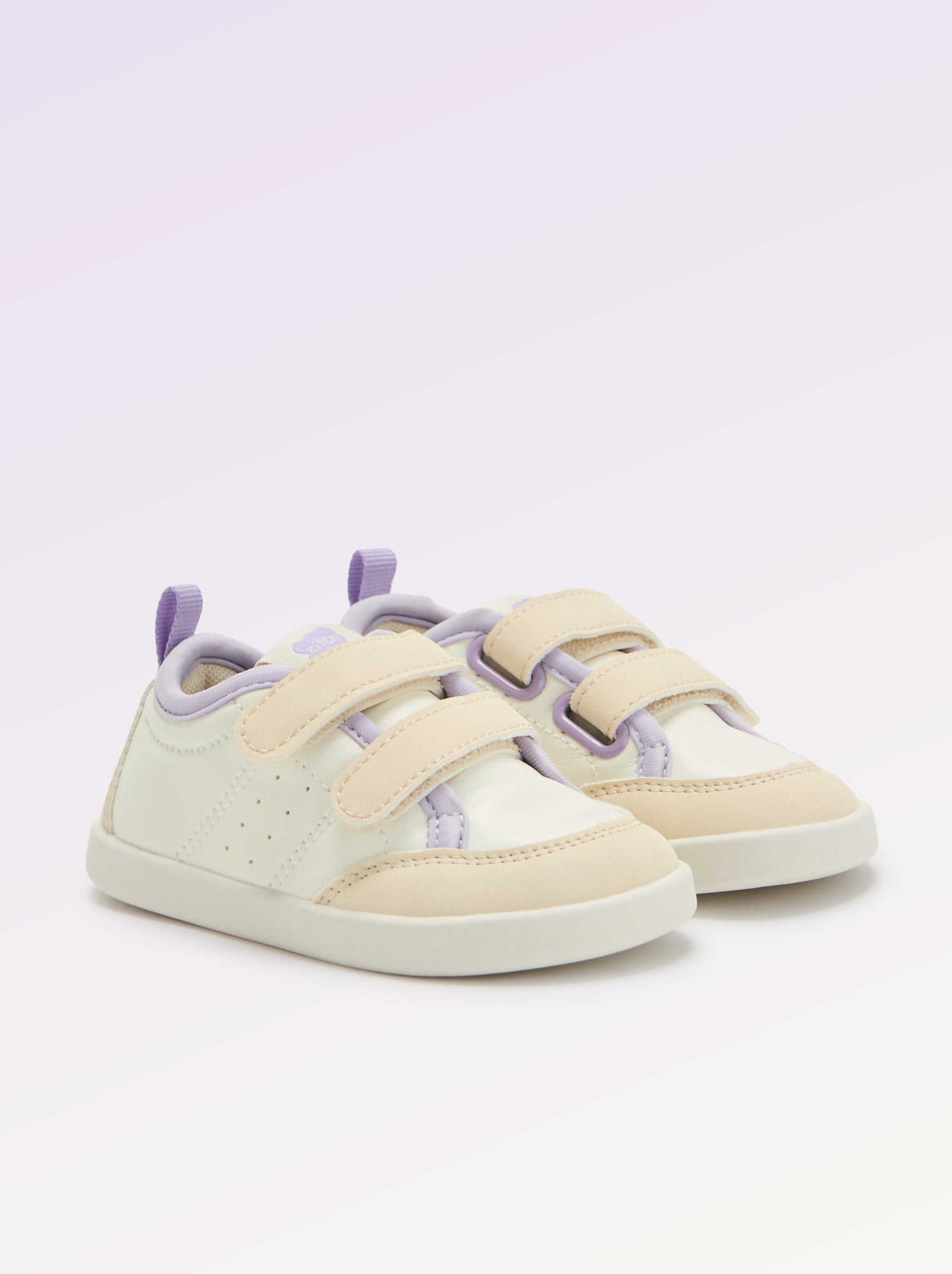 Baskets basses avec ouverture par scratch - Barefoot - Blanc