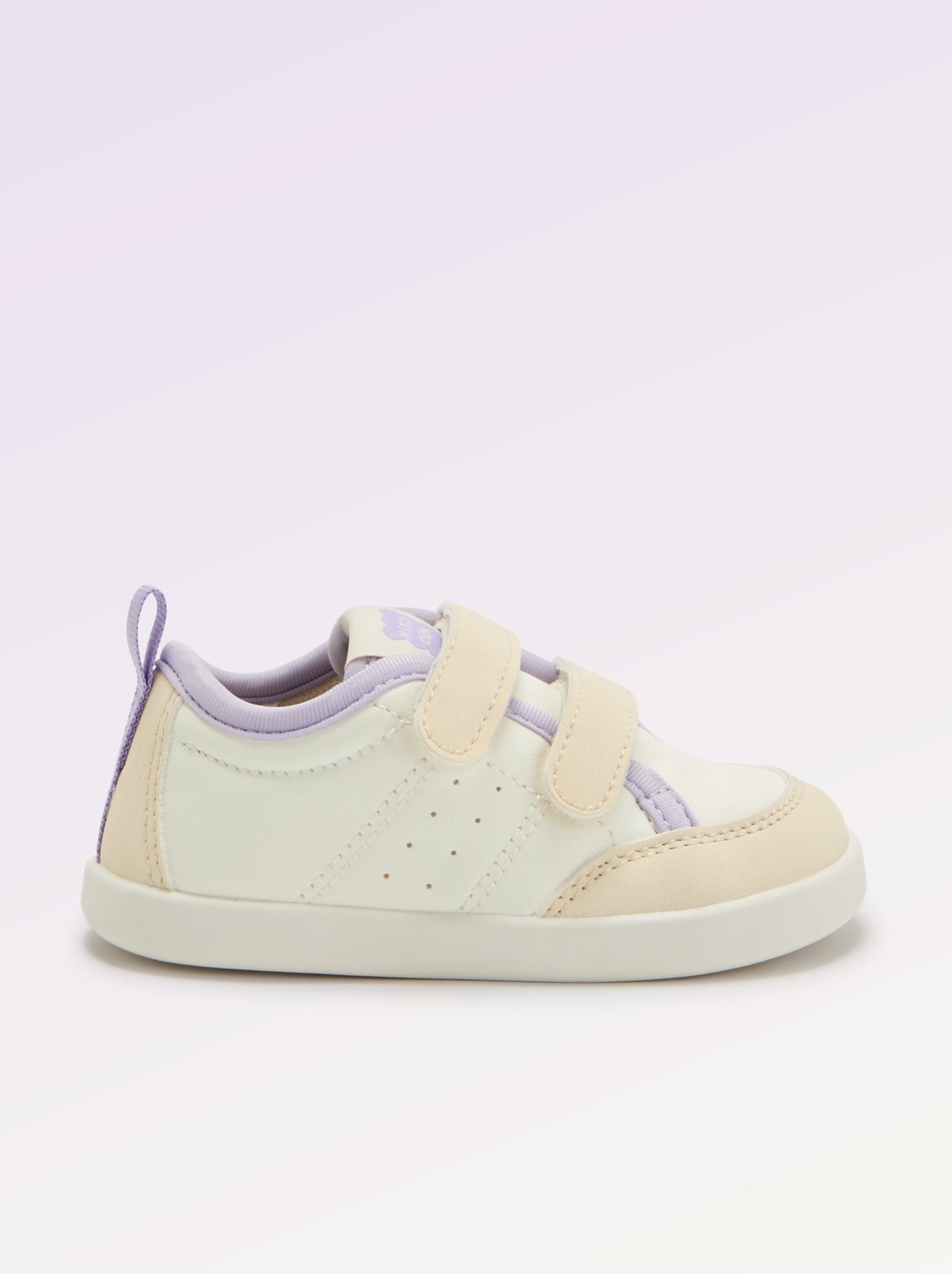 Baskets basses avec ouverture par scratch - Barefoot - Blanc