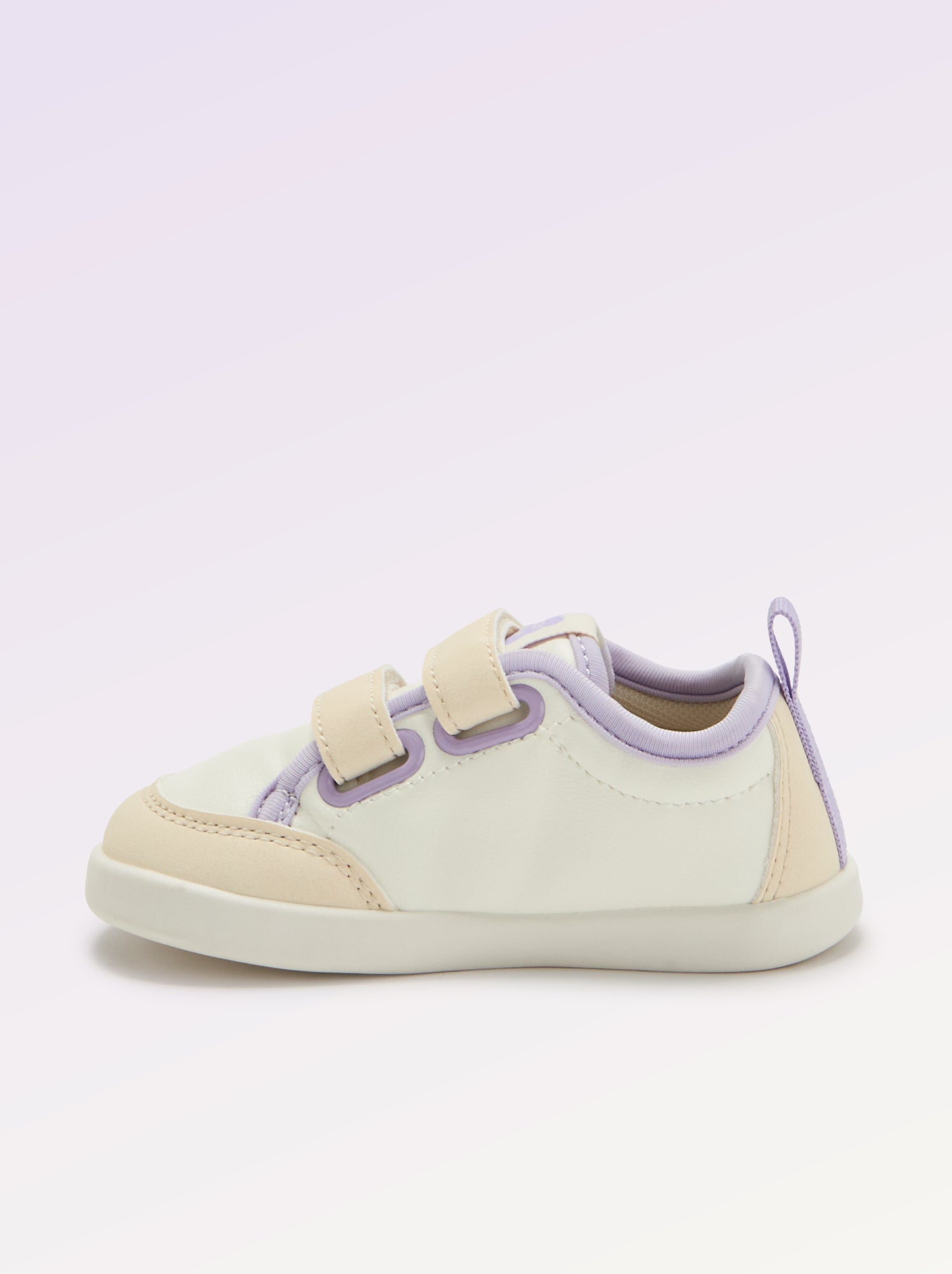 Baskets basses avec ouverture par scratch - Barefoot - Blanc
